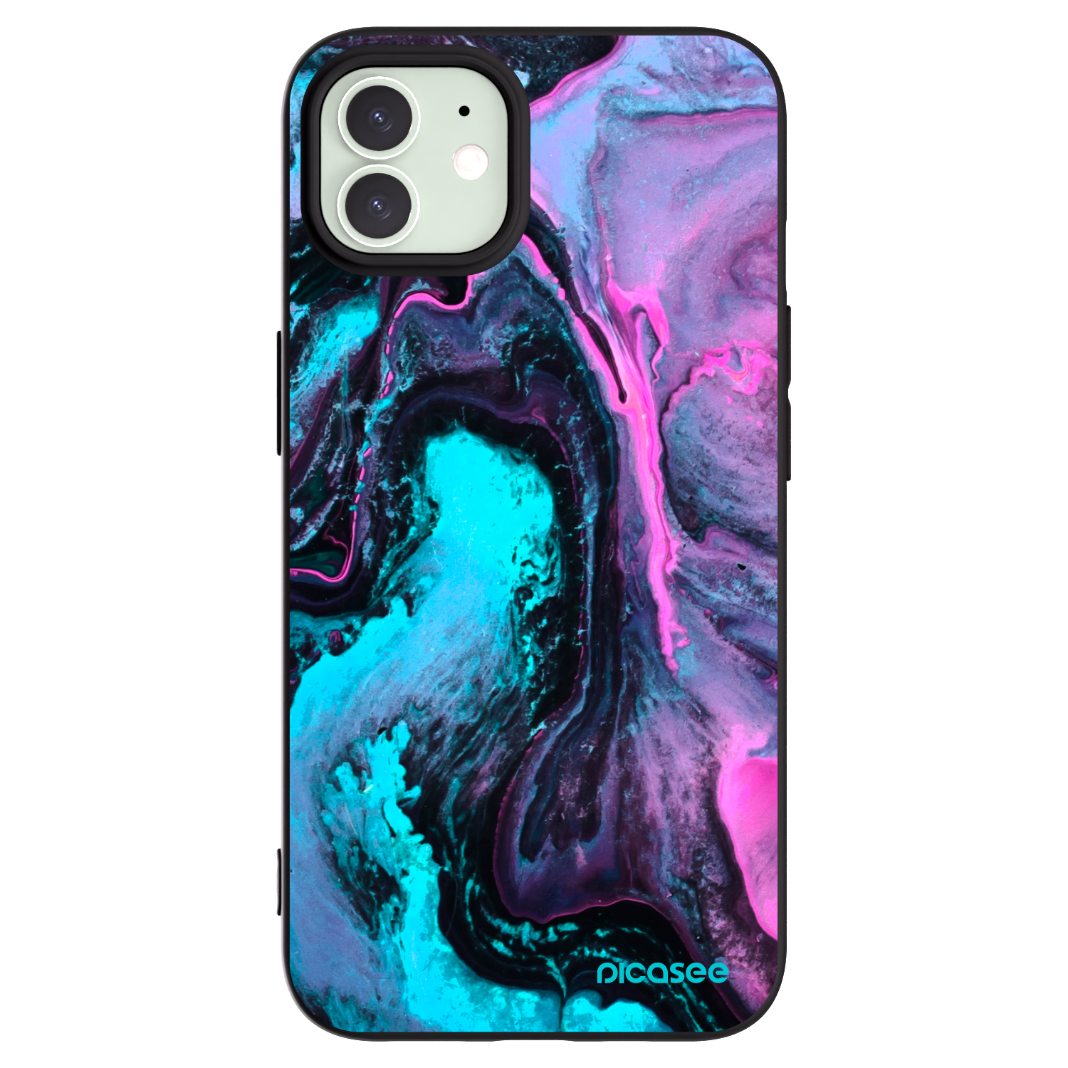 Picasee silikonowe czarne etui na Apple iPhone 12 - Lean 2