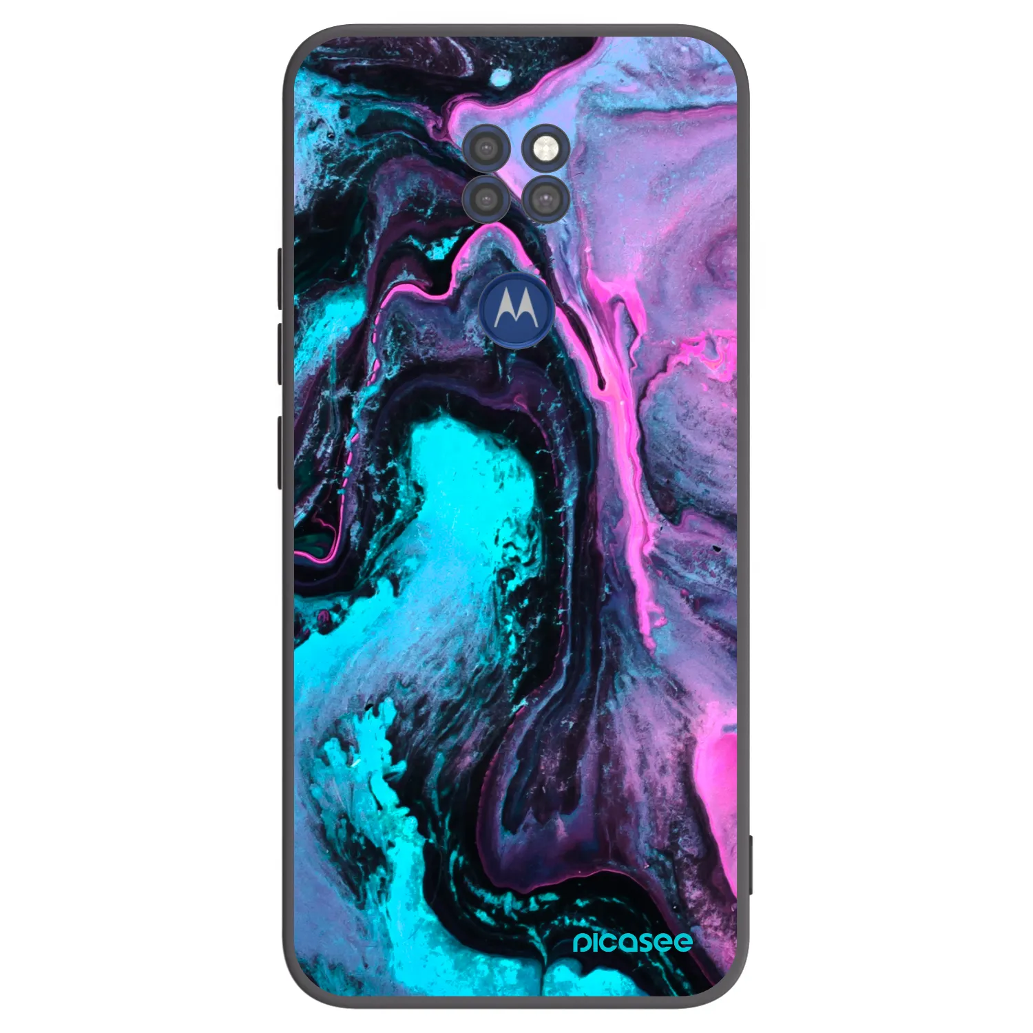 Picasee silikonowe czarne etui na Motorola Moto G9 Play - Lean 2