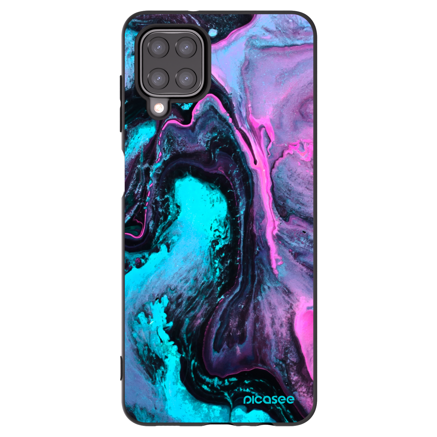 Picasee silikonowe czarne etui na Samsung Galaxy A12 A125F - Lean 2