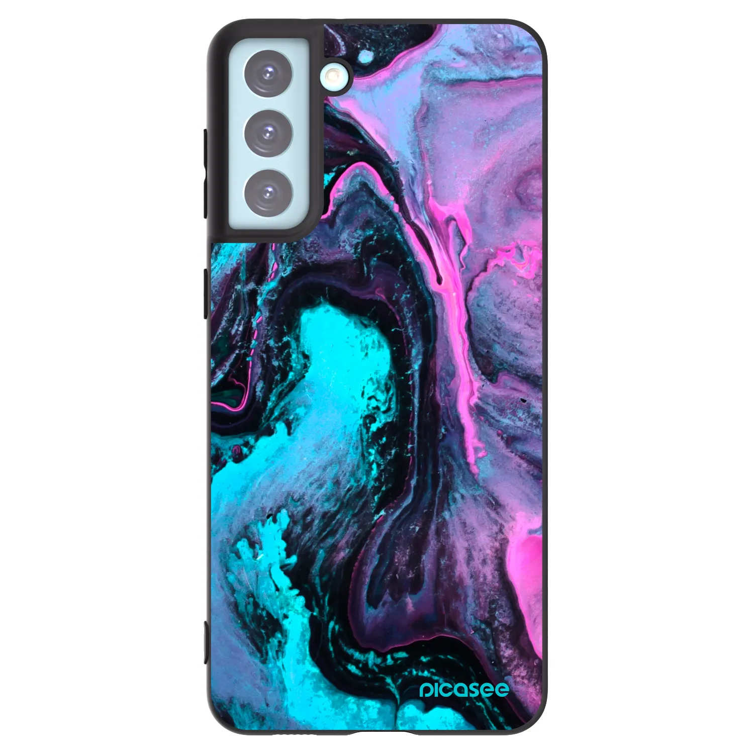 Picasee silikonowe czarne etui na Samsung Galaxy S21+ 5G G996F - Lean 2