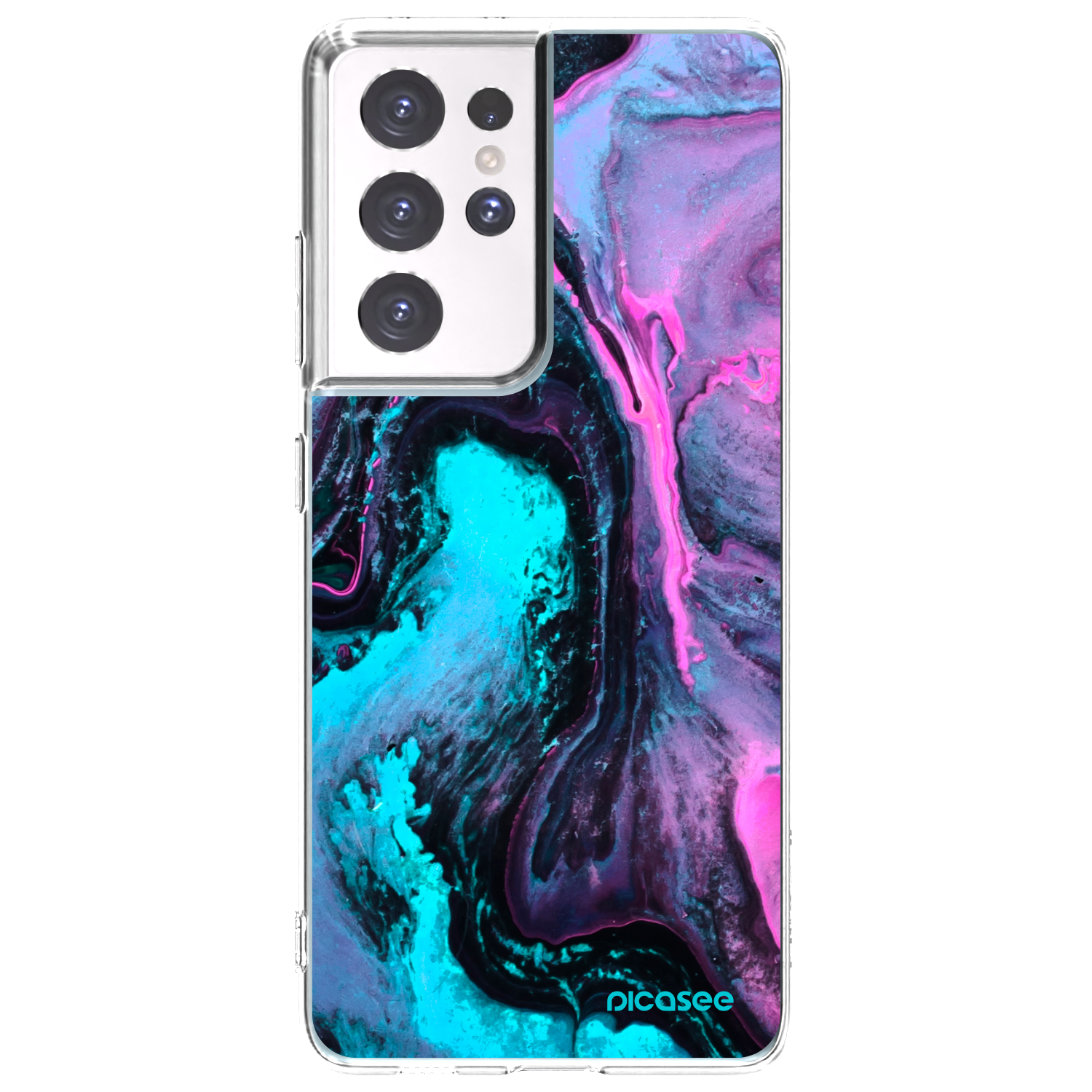 Picasee silikonowe przeźroczyste etui na Samsung Galaxy S21 Ultra 5G G998B - Lean 2