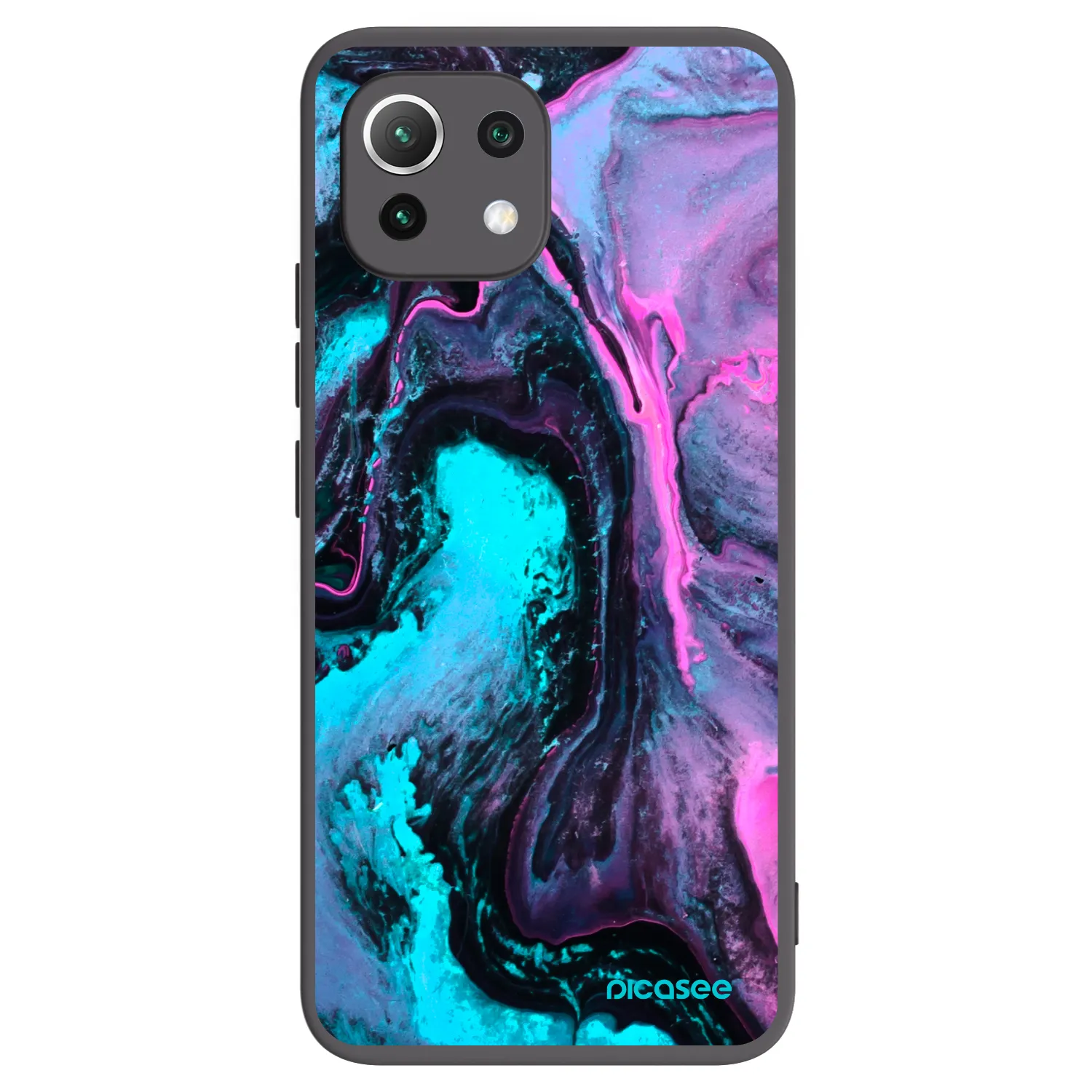 Picasee silikonowe czarne etui na Xiaomi 11 Lite 5G NE - Lean 2