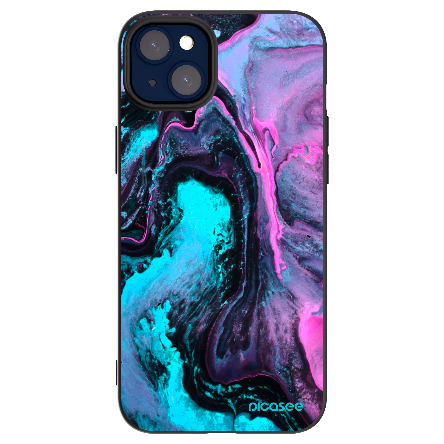 Picasee silikonowe czarne etui na Apple iPhone 14 Plus - Lean 2
