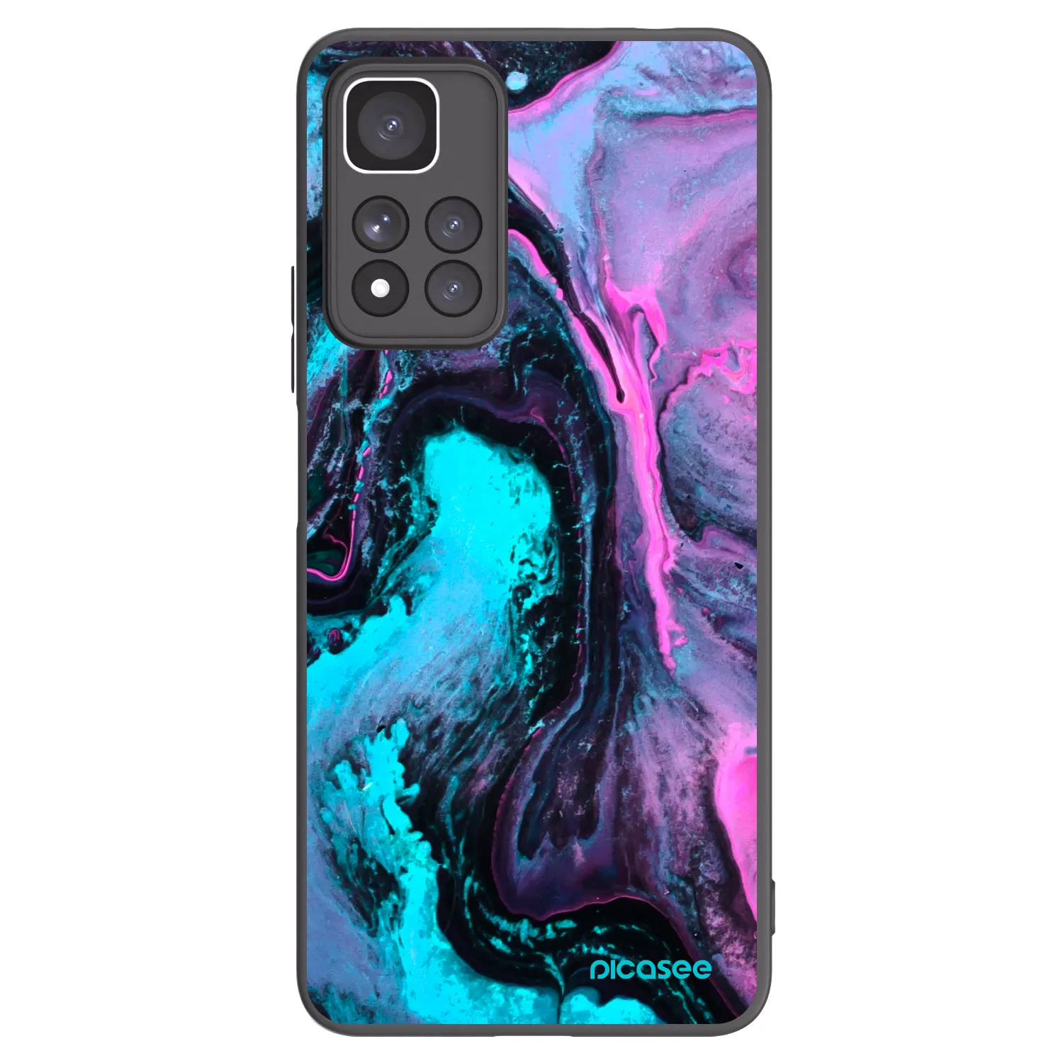Picasee silikonowe czarne etui na Xiaomi Redmi Note 11 Pro+ 5G - Lean 2