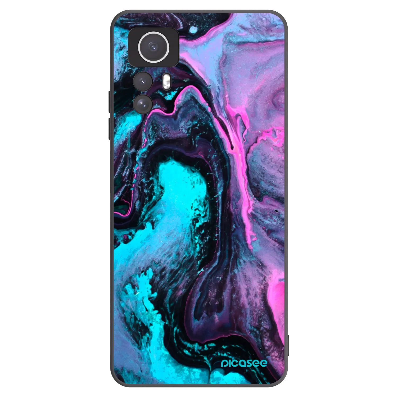 Picasee silikonowe czarne etui na Xiaomi Redmi Note 12S - Lean 2
