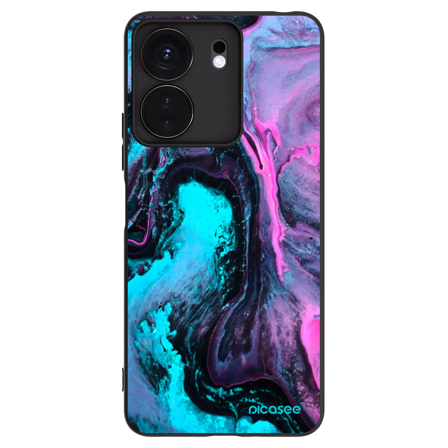 Picasee silikonowe czarne etui na Xiaomi Redmi 13C 4G - Lean 2