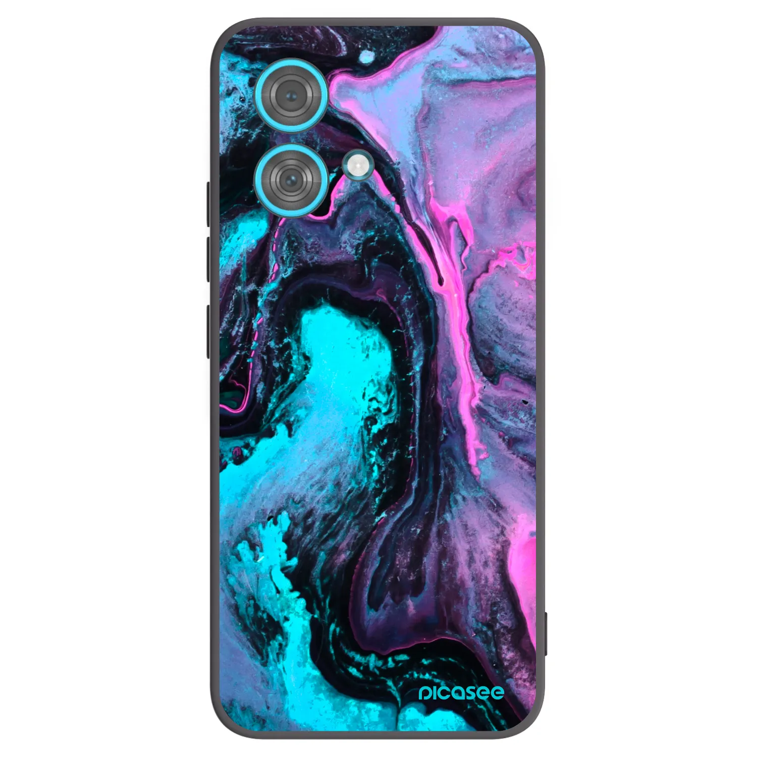 Picasee silikonowe czarne etui na Motorola Edge 40 Neo - Lean 2