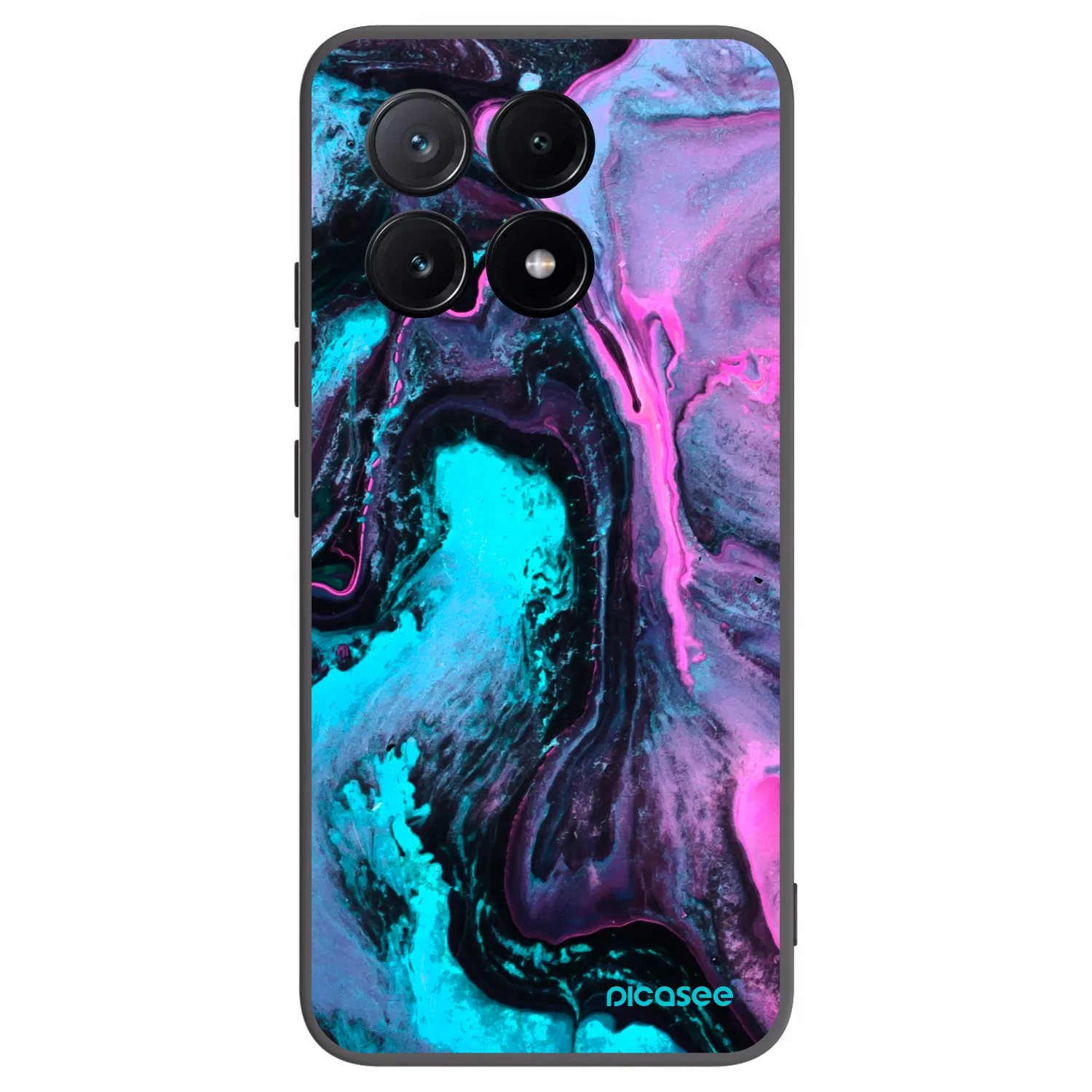 Picasee silikonowe czarne etui na Xiaomi Poco X6 Pro - Lean 2