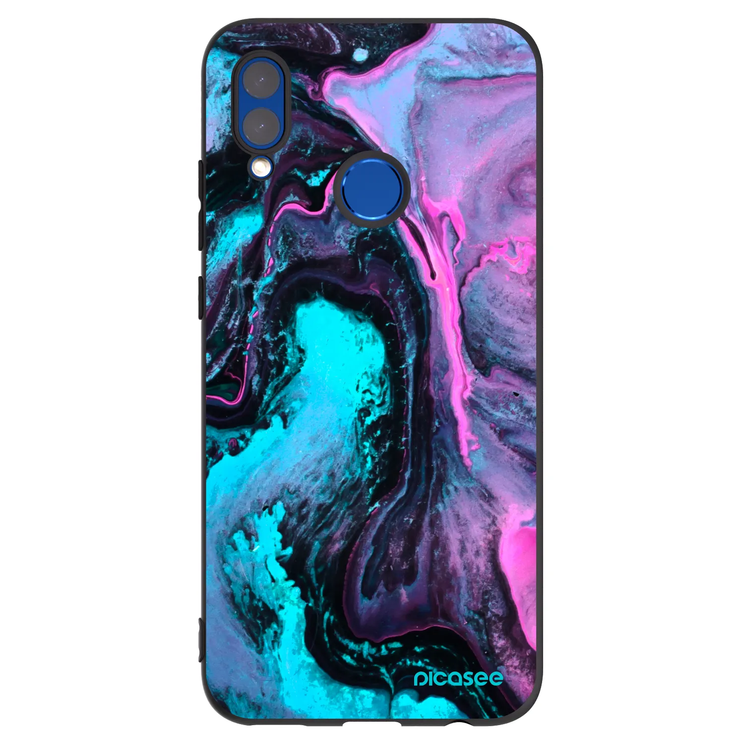 Picasee silikonowe czarne etui na Honor 10 Lite - Lean 2