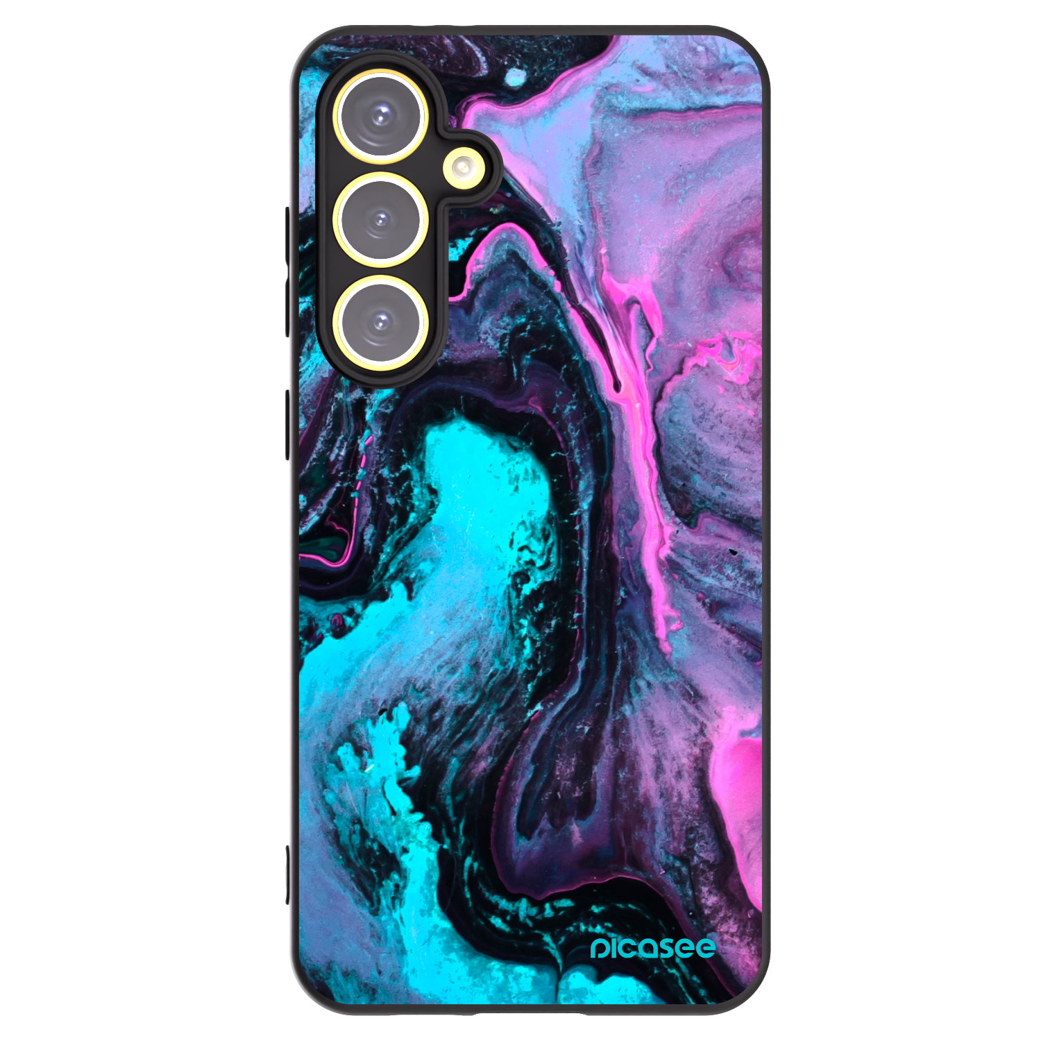 Picasee silikonowe czarne etui na Samsung Galaxy S24 FE S721B - Lean 2