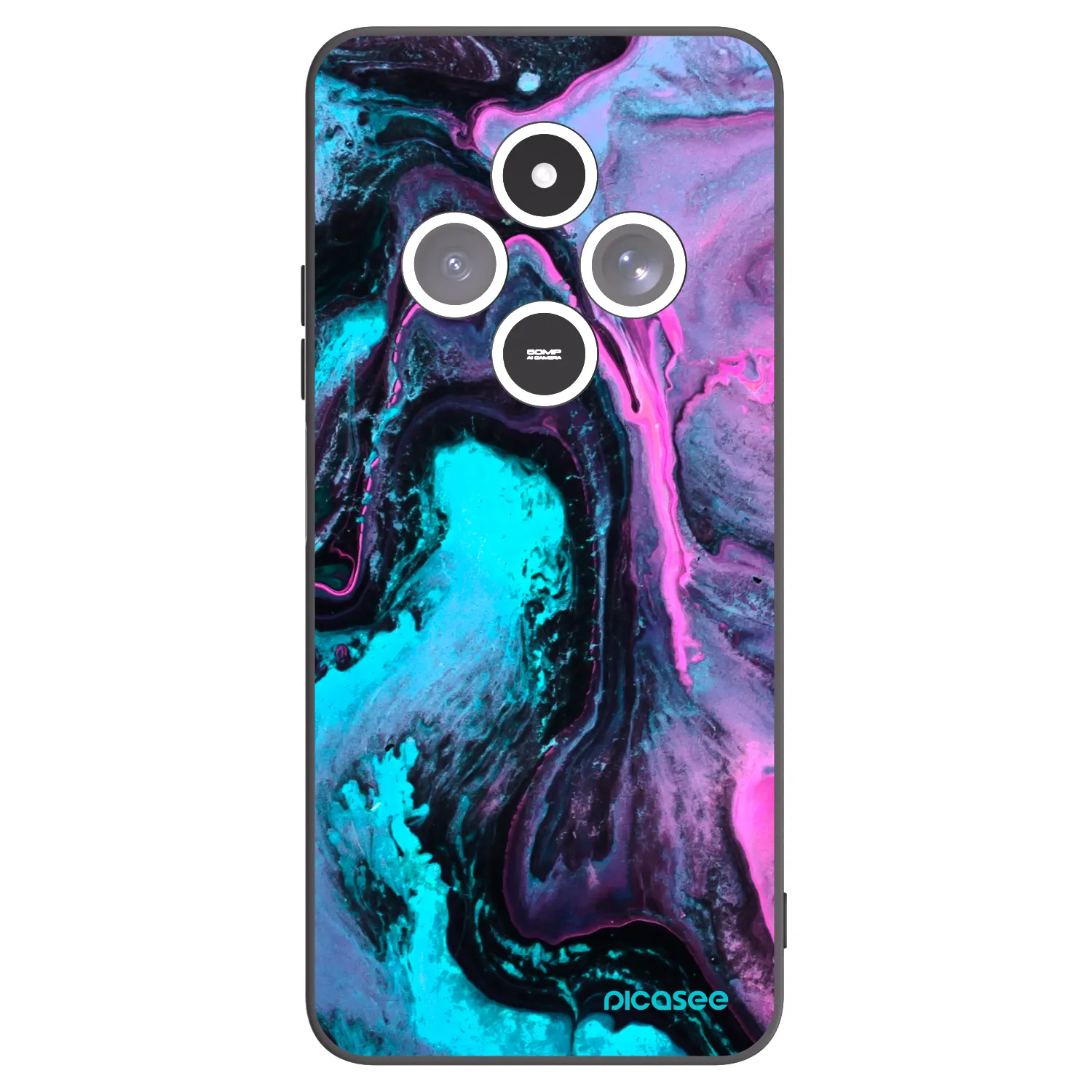 Picasee silikonowe czarne etui na Xiaomi Redmi 14C - Lean 2