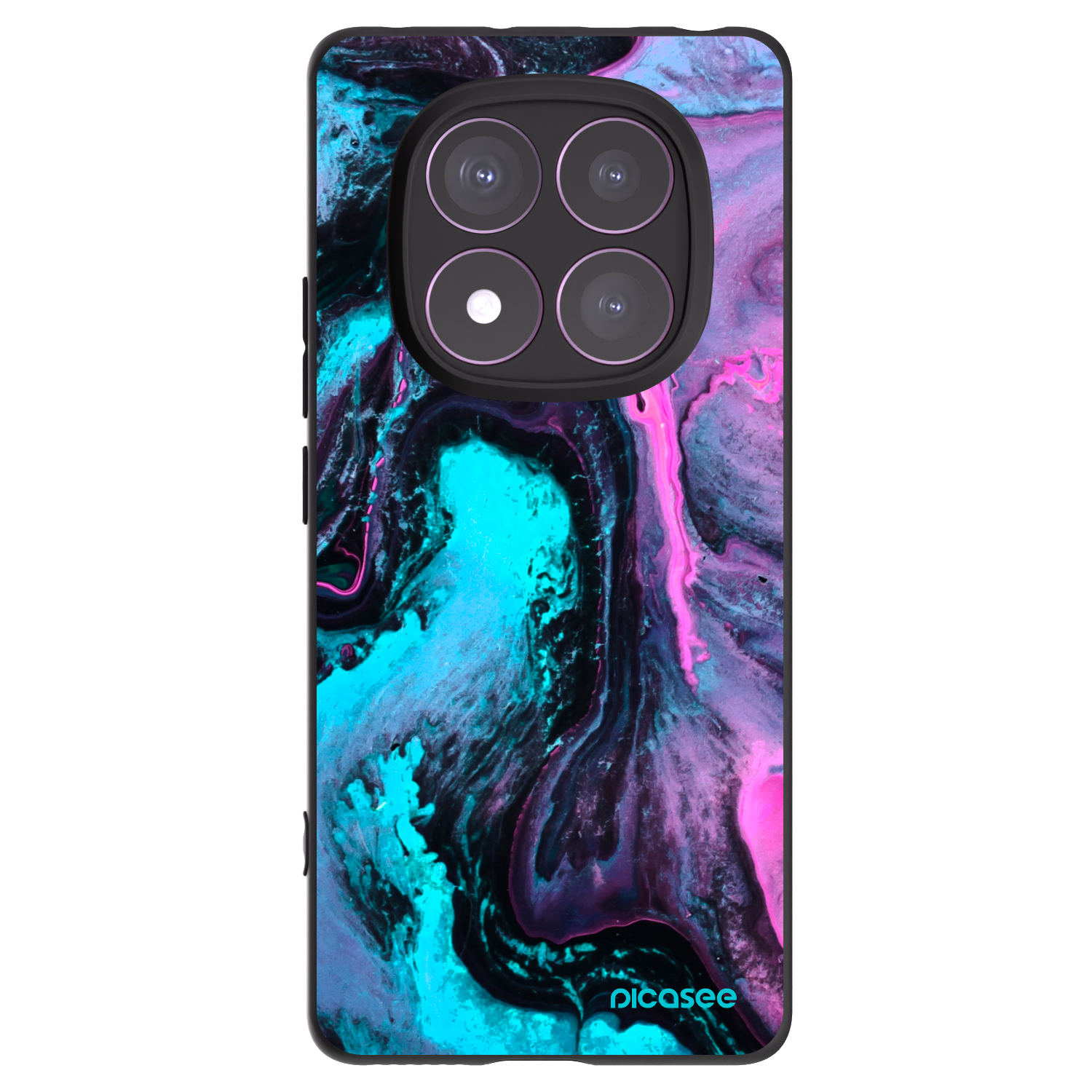 Picasee silikonowe czarne etui na Xiaomi Redmi Note 14 Pro 4G - Lean 2