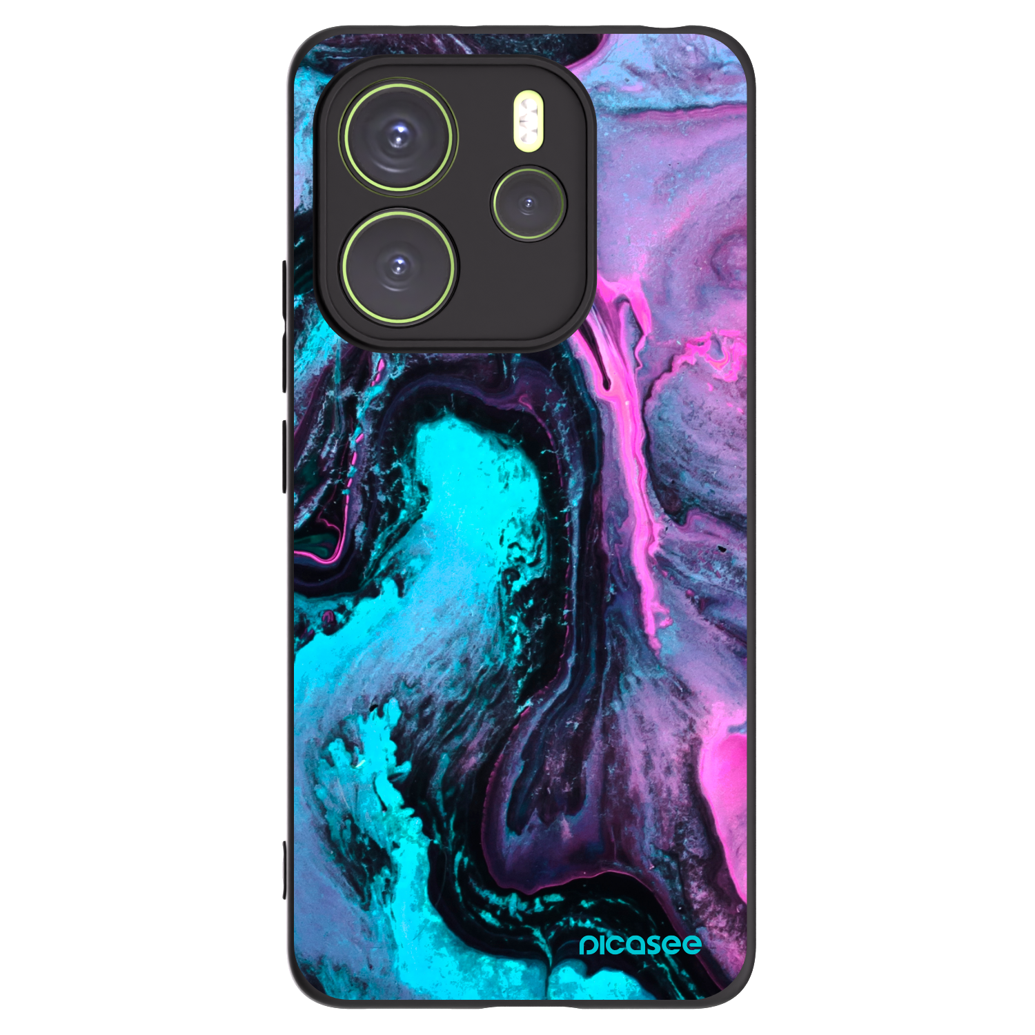 Picasee silikonowe czarne etui na Xiaomi Redmi Note 14 4G - Lean 2