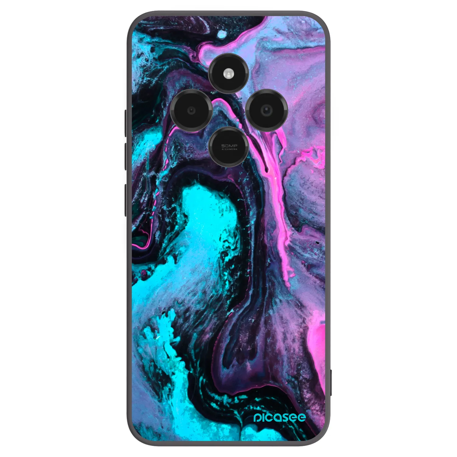 Picasee silikonowe czarne etui na Xiaomi Poco C75 - Lean 2