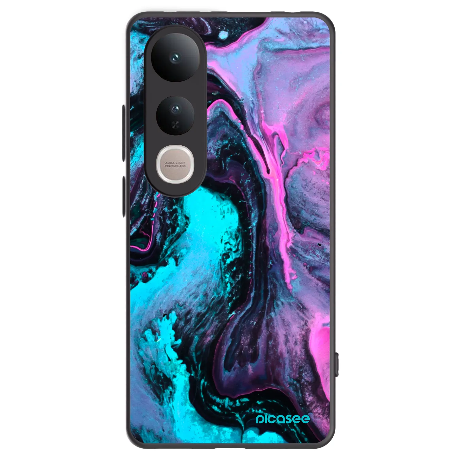 Picasee silikonowe czarne etui na Vivo V50 Lite 5G - Lean 2