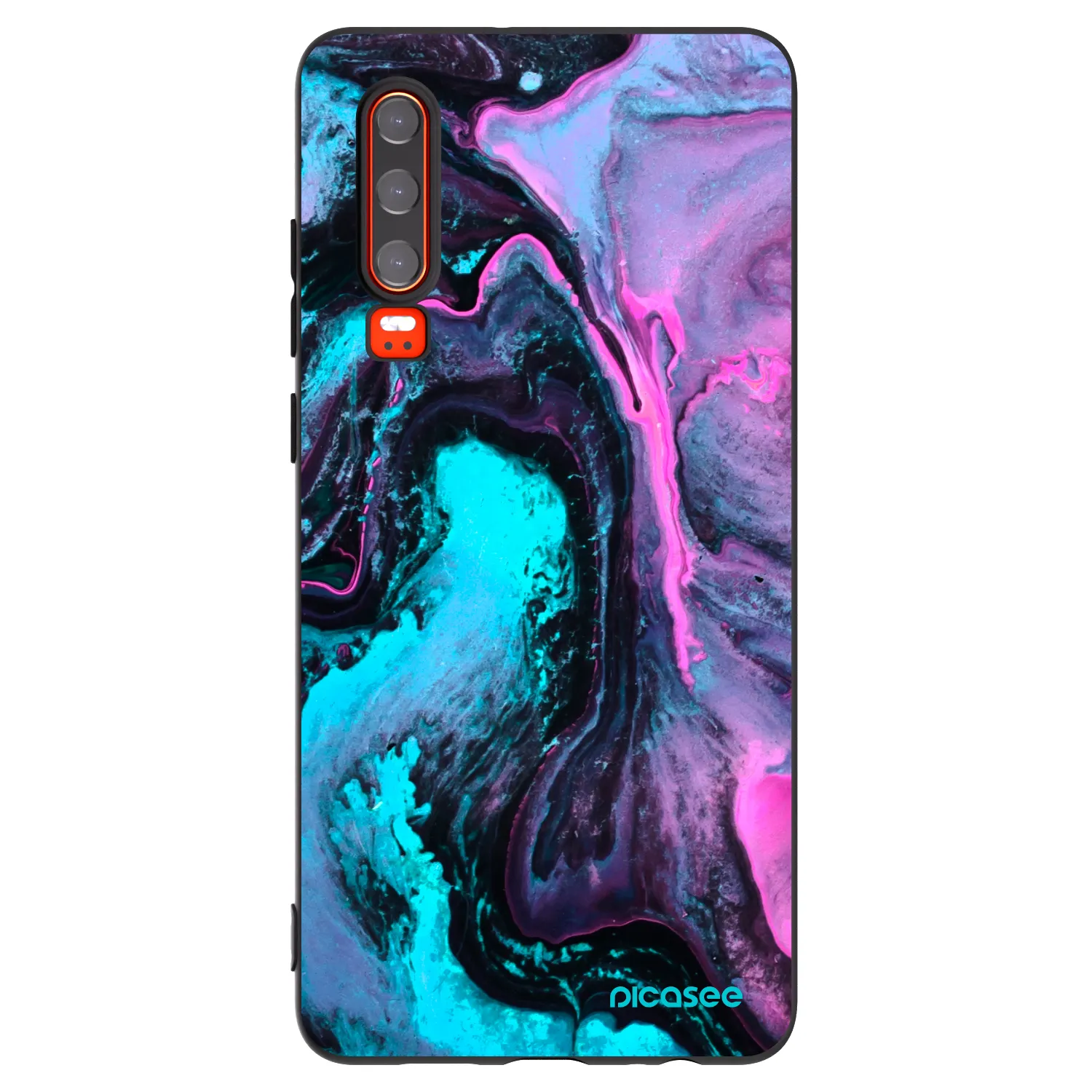 Picasee silikonowe czarne etui na Huawei P30 - Lean 2