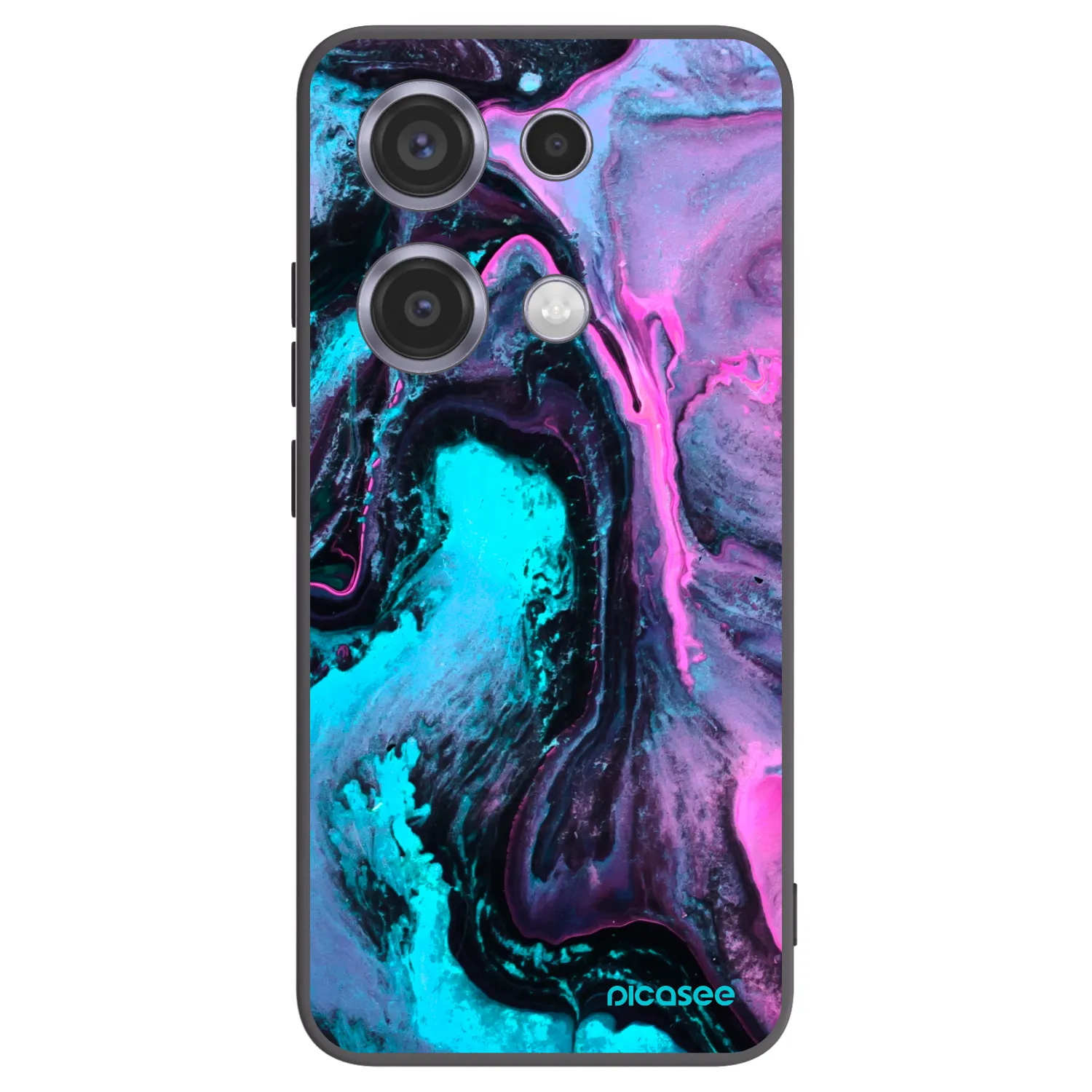 Picasee silikonowe czarne etui na Xiaomi Redmi Note 14S - Lean 2