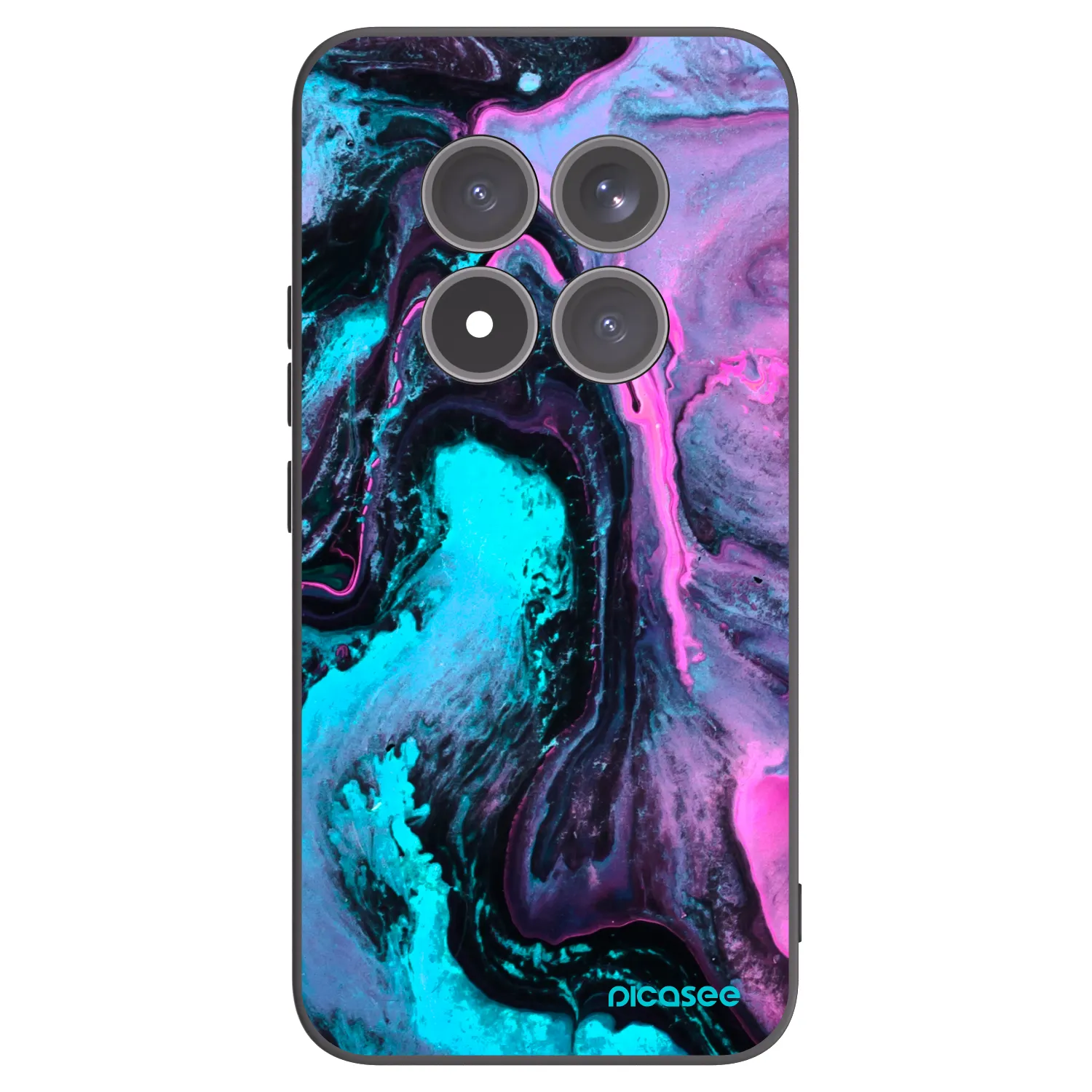 Picasee silikonowe czarne etui na Xiaomi Redmi Note 15 Pro+ - Lean 2