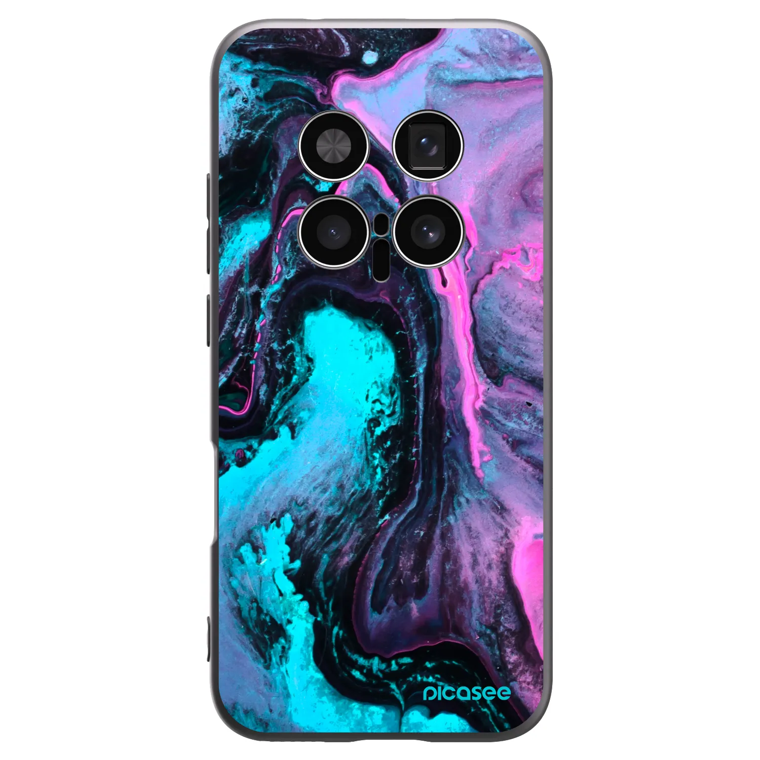 Picasee silikonowe czarne etui na Honor Magic8 Pro 5G - Lean 2