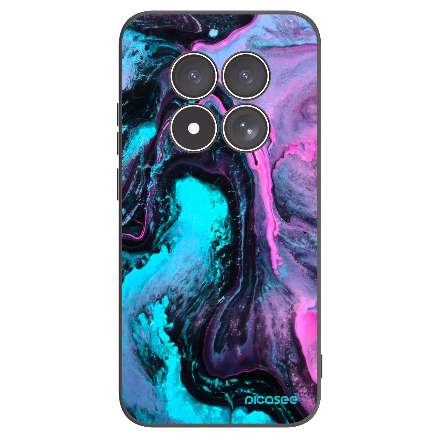 Picasee silikonowe czarne etui na Xiaomi Redmi Note 15 Pro 5G - Lean 2