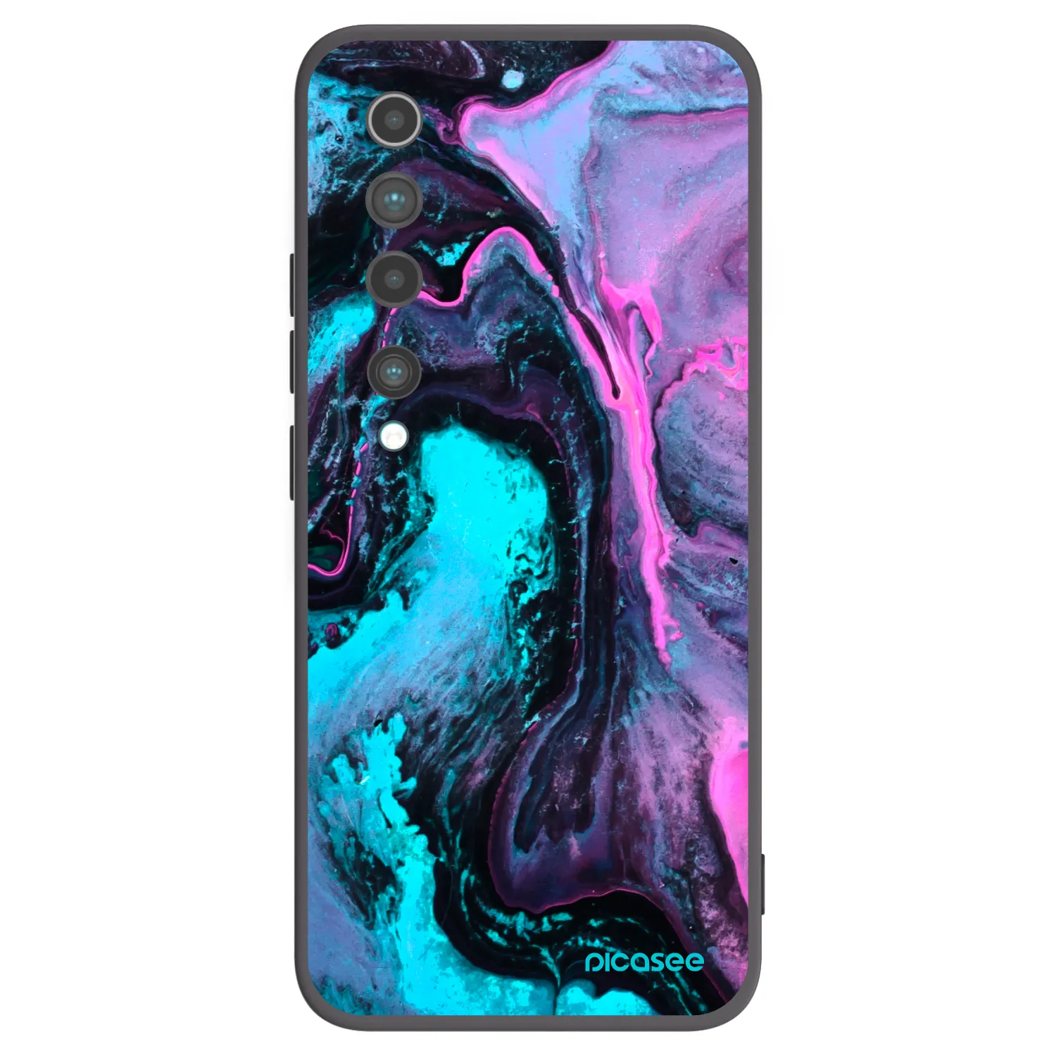 Picasee silikonowe czarne etui na Xiaomi Mi 10 - Lean 2