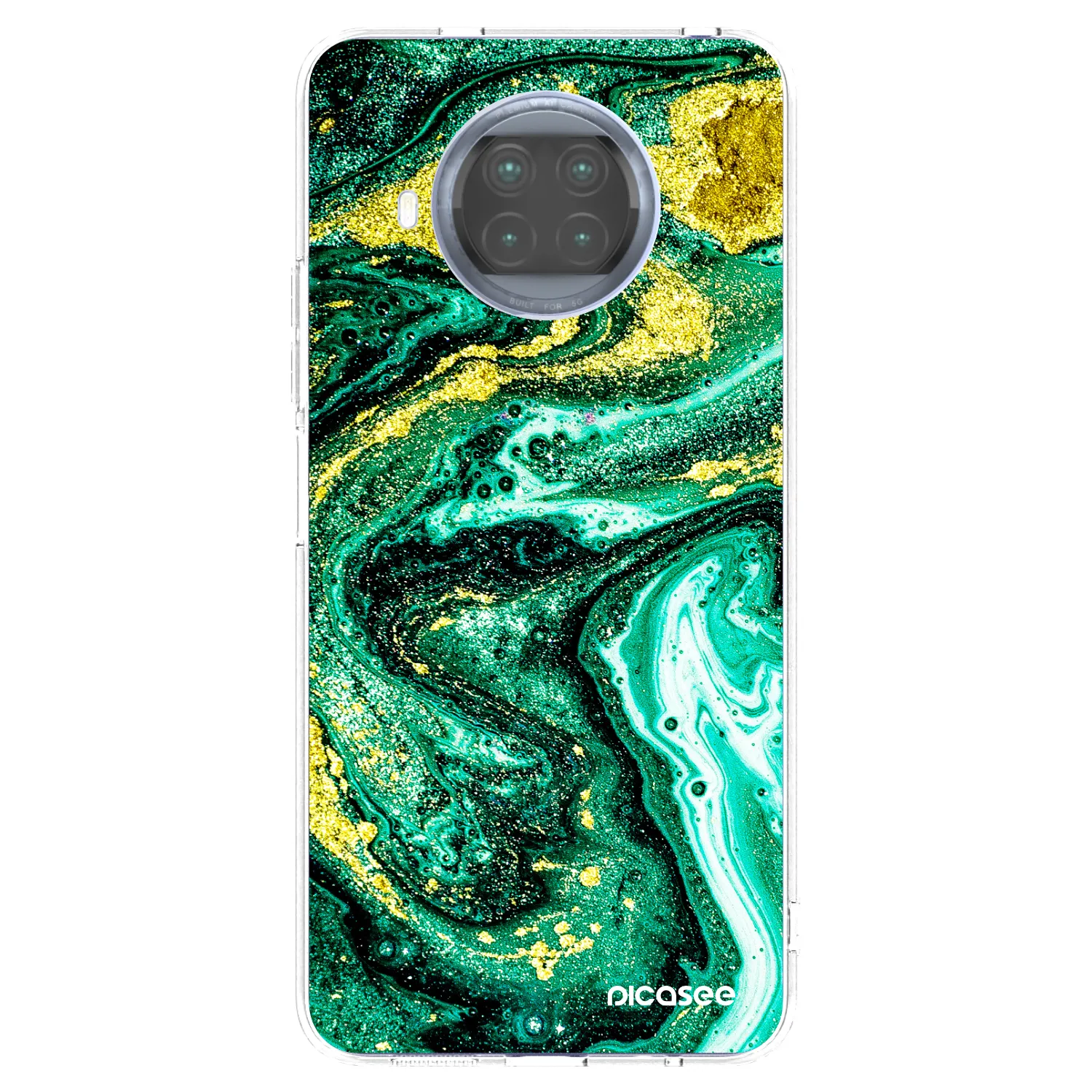 Picasee silikonowe przeźroczyste etui na Xiaomi Mi 10T Lite - Green Gold
