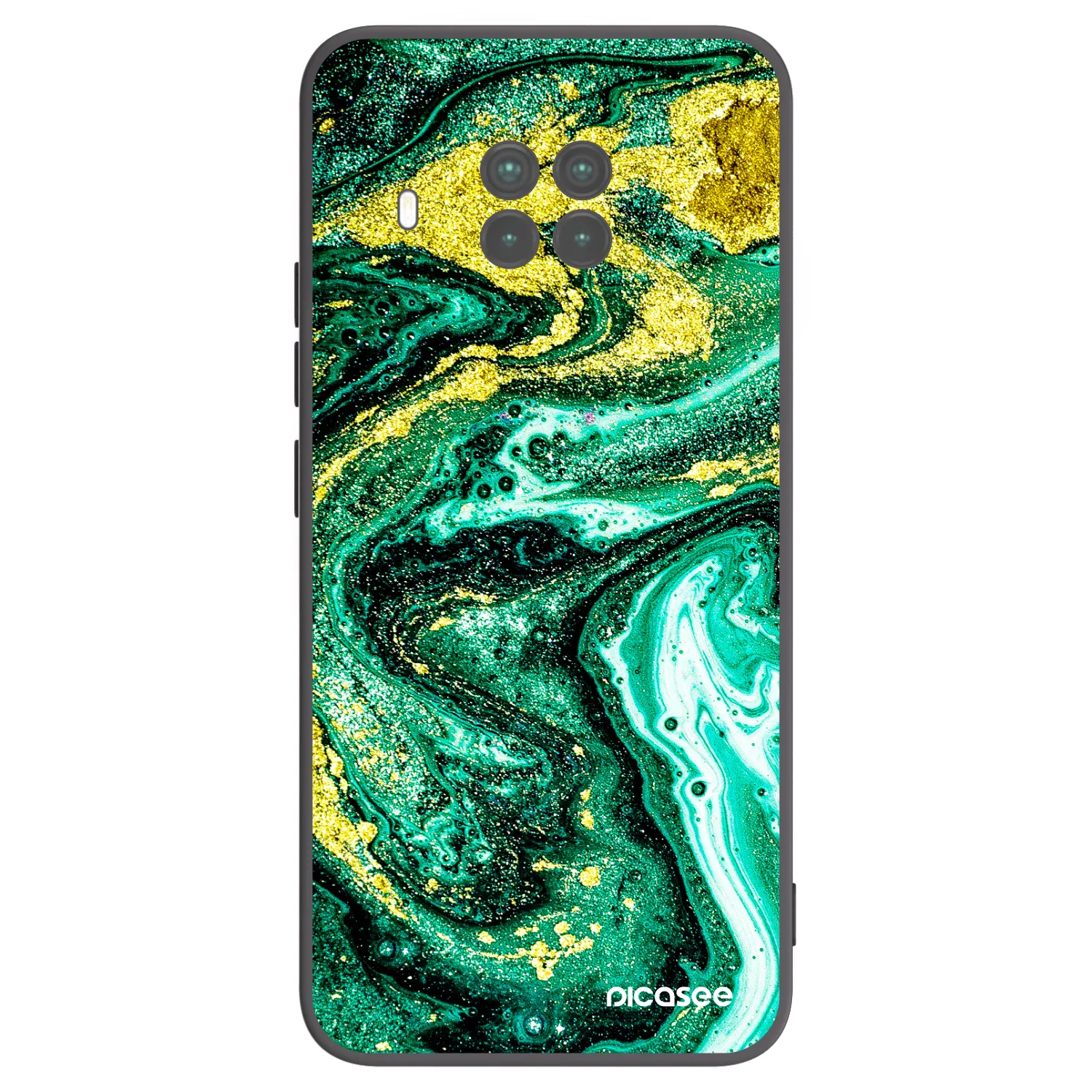 Picasee silikonowe czarne etui na Xiaomi Mi 10T Lite - Green Gold