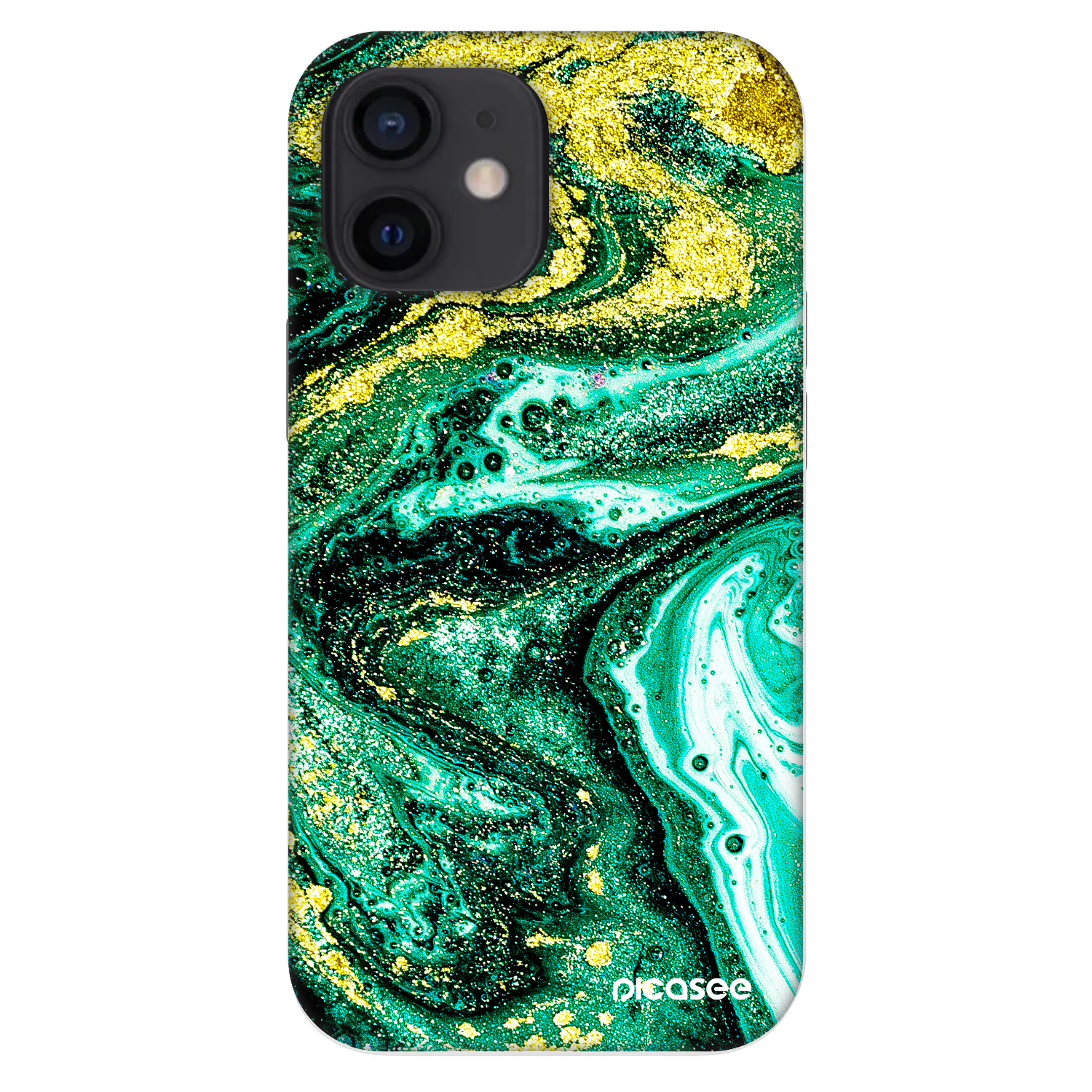 Picasee Fashion Case na Apple iPhone 12 mini - Green Gold