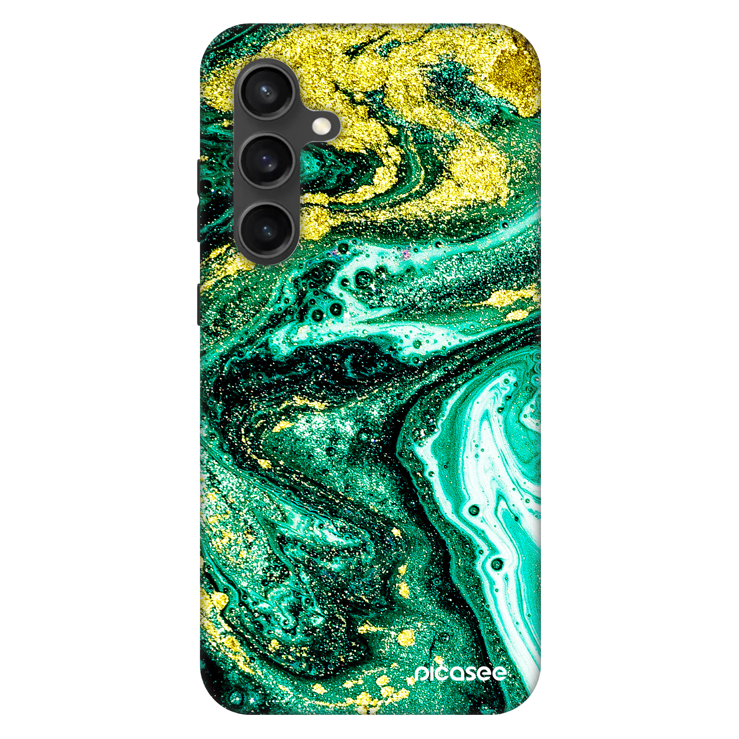 Picasee Fashion Case na Samsung Galaxy S24 FE S721B - Green Gold