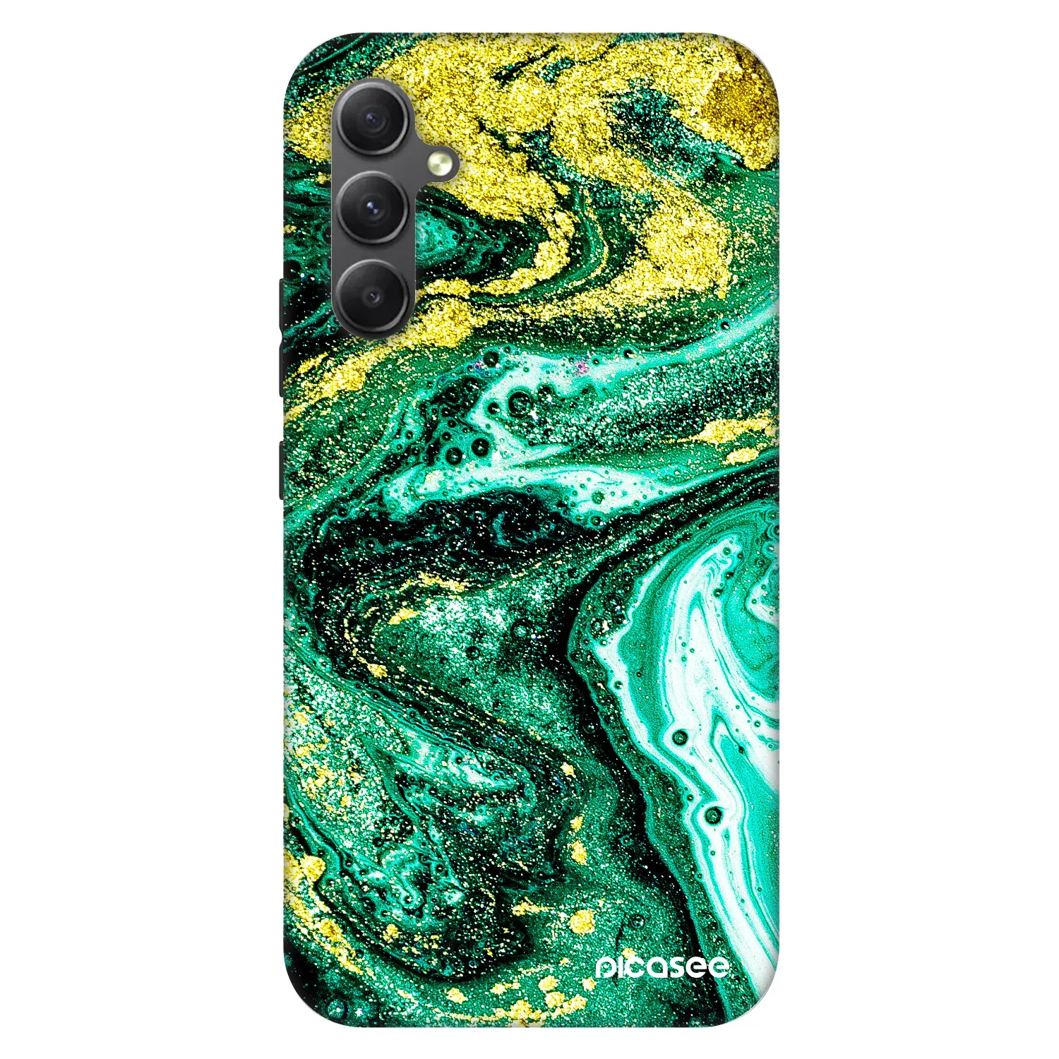 Picasee Fashion Case na Samsung Galaxy A34 5G A346B - Green Gold
