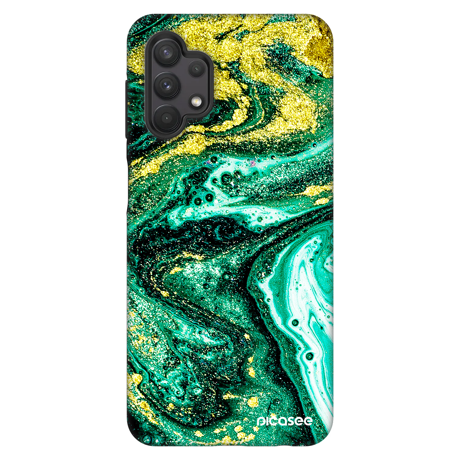 Picasee Fashion Case na Samsung Galaxy A32 5G A326B - Green Gold