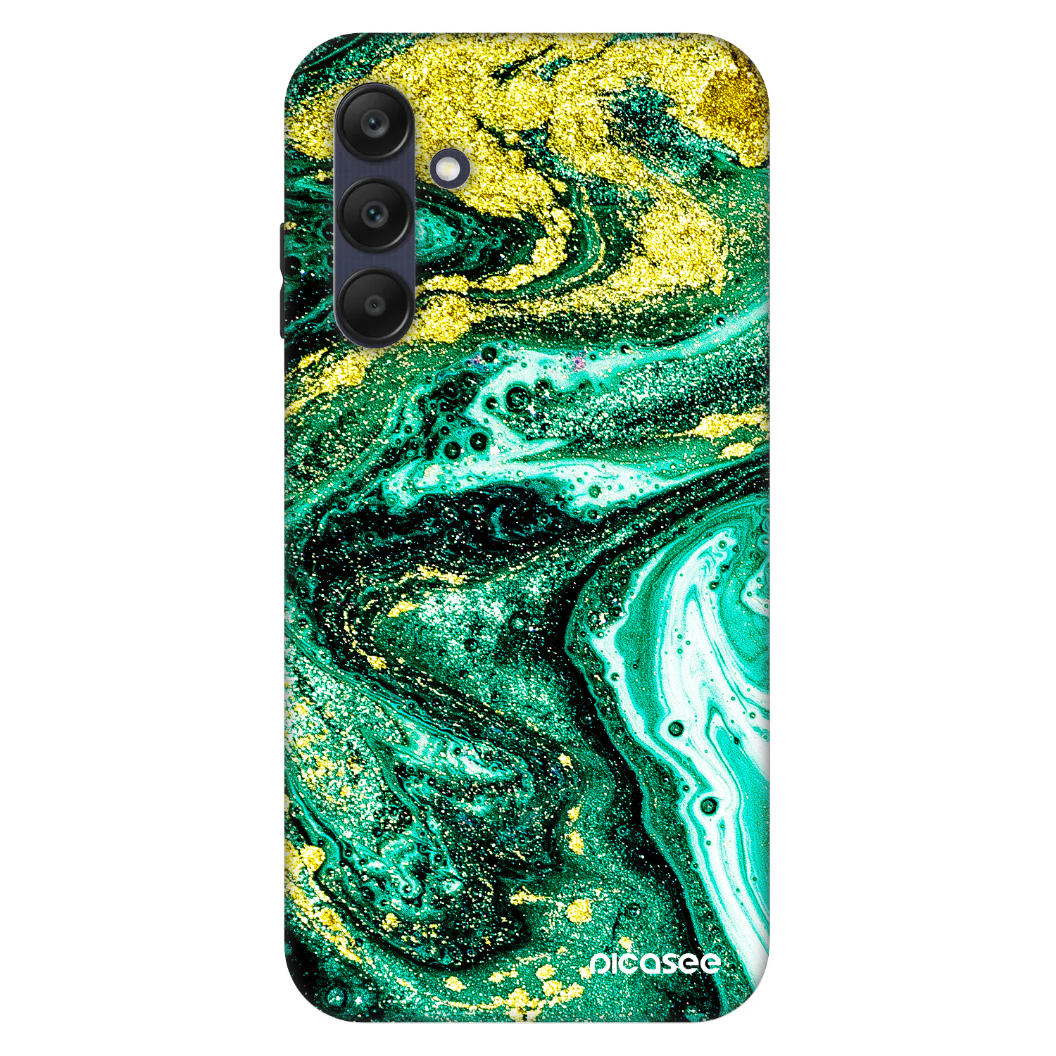Picasee Fashion Case na Samsung Galaxy A25 A256B 5G - Green Gold