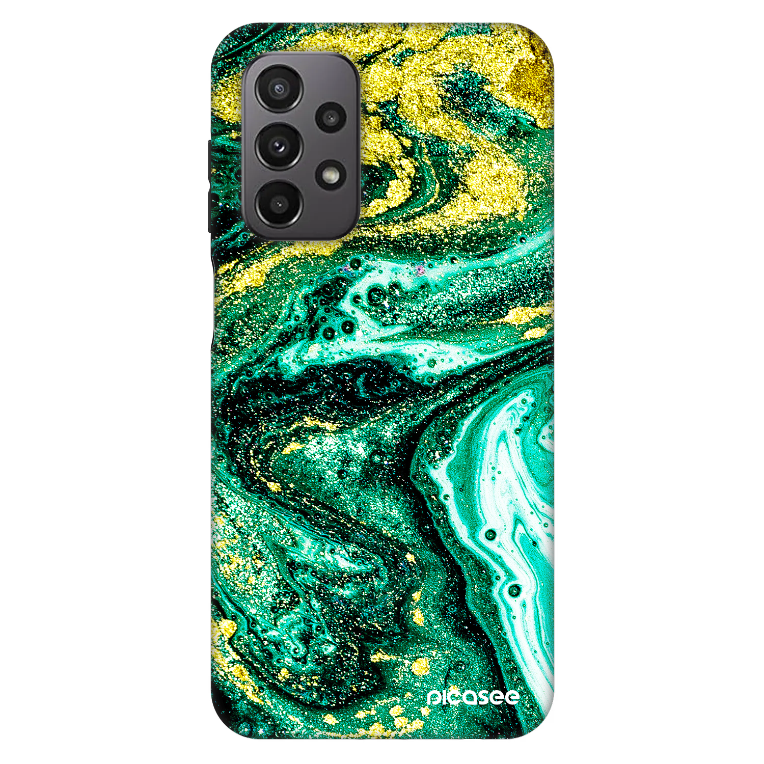 Picasee Fashion Case na Samsung Galaxy A23 A236B 5G - Green Gold