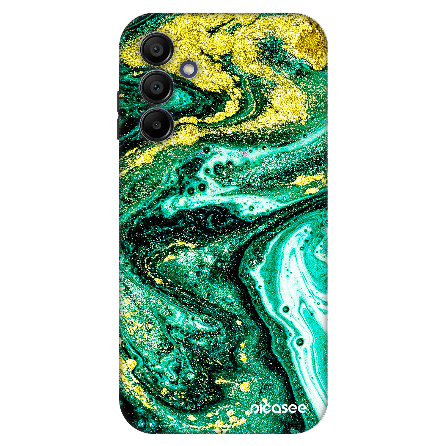 Picasee Fashion Case na Samsung Galaxy A15 A156B 5G - Green Gold