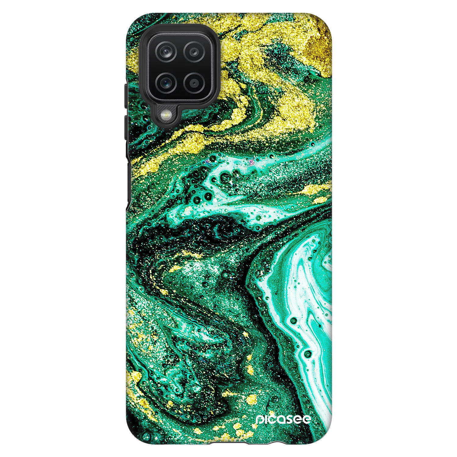 Picasee Fashion Case na Samsung Galaxy A12 A125F - Green Gold