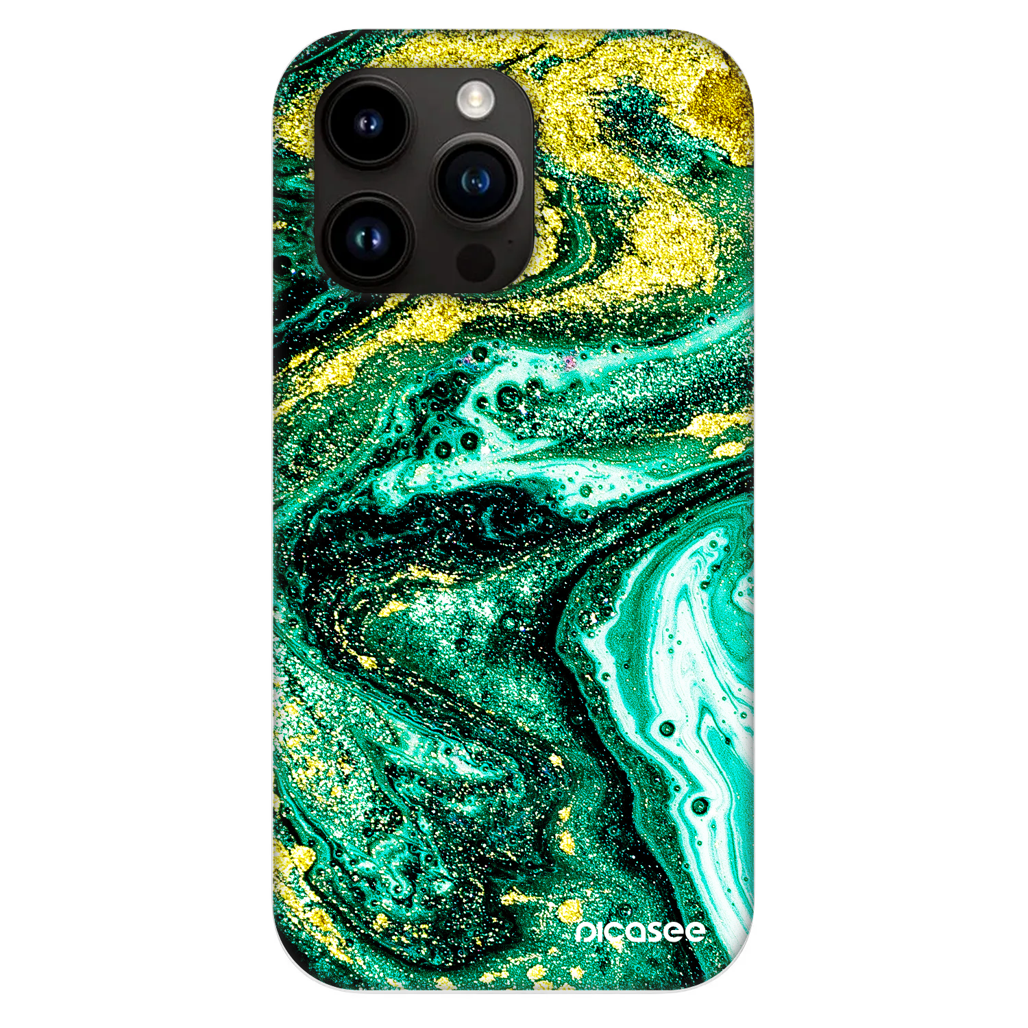 Picasee Fashion Case MagSafe na Apple iPhone 13 Pro - Green Gold