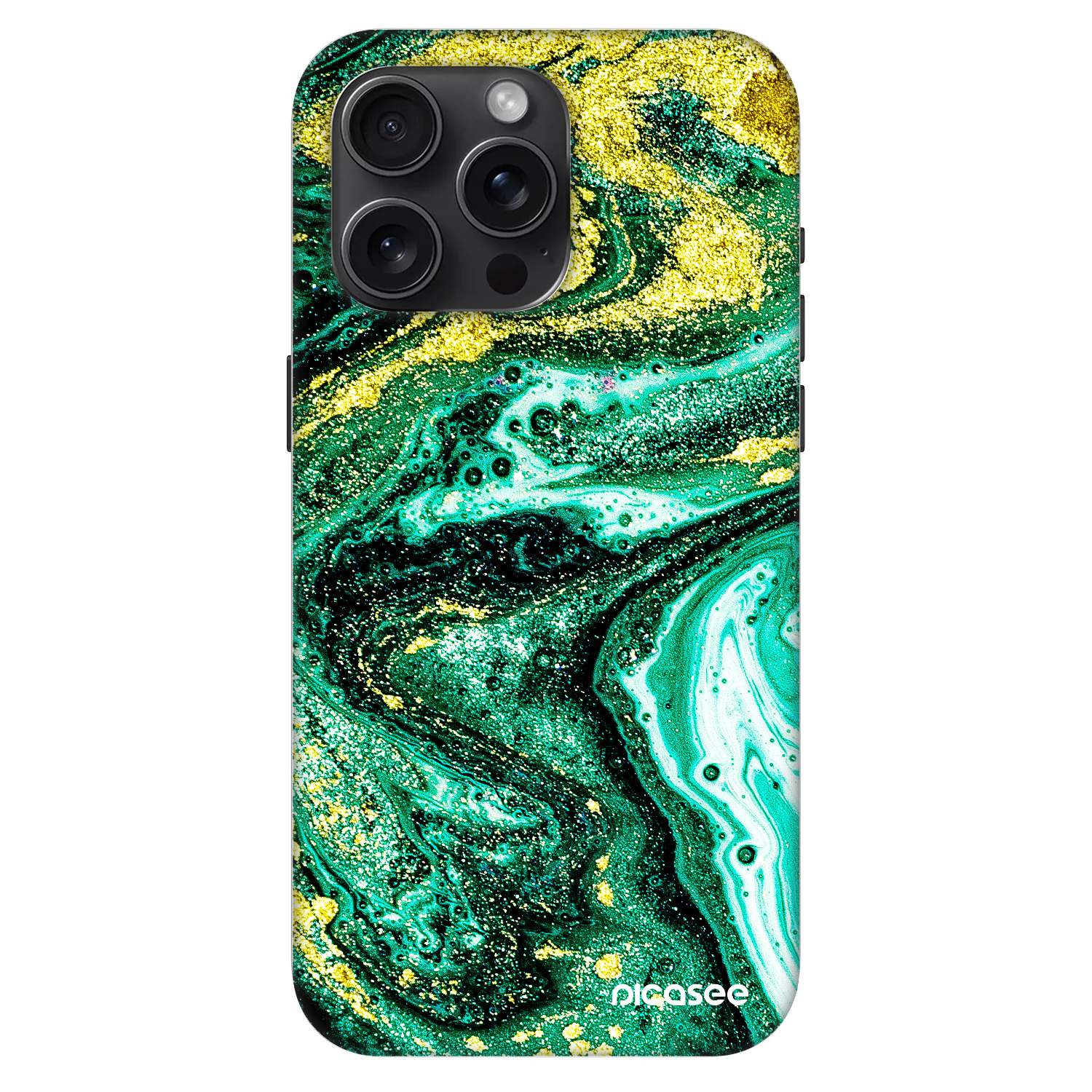 Picasee Fashion Case MagSafe na Apple iPhone 15 Pro Max - Green Gold