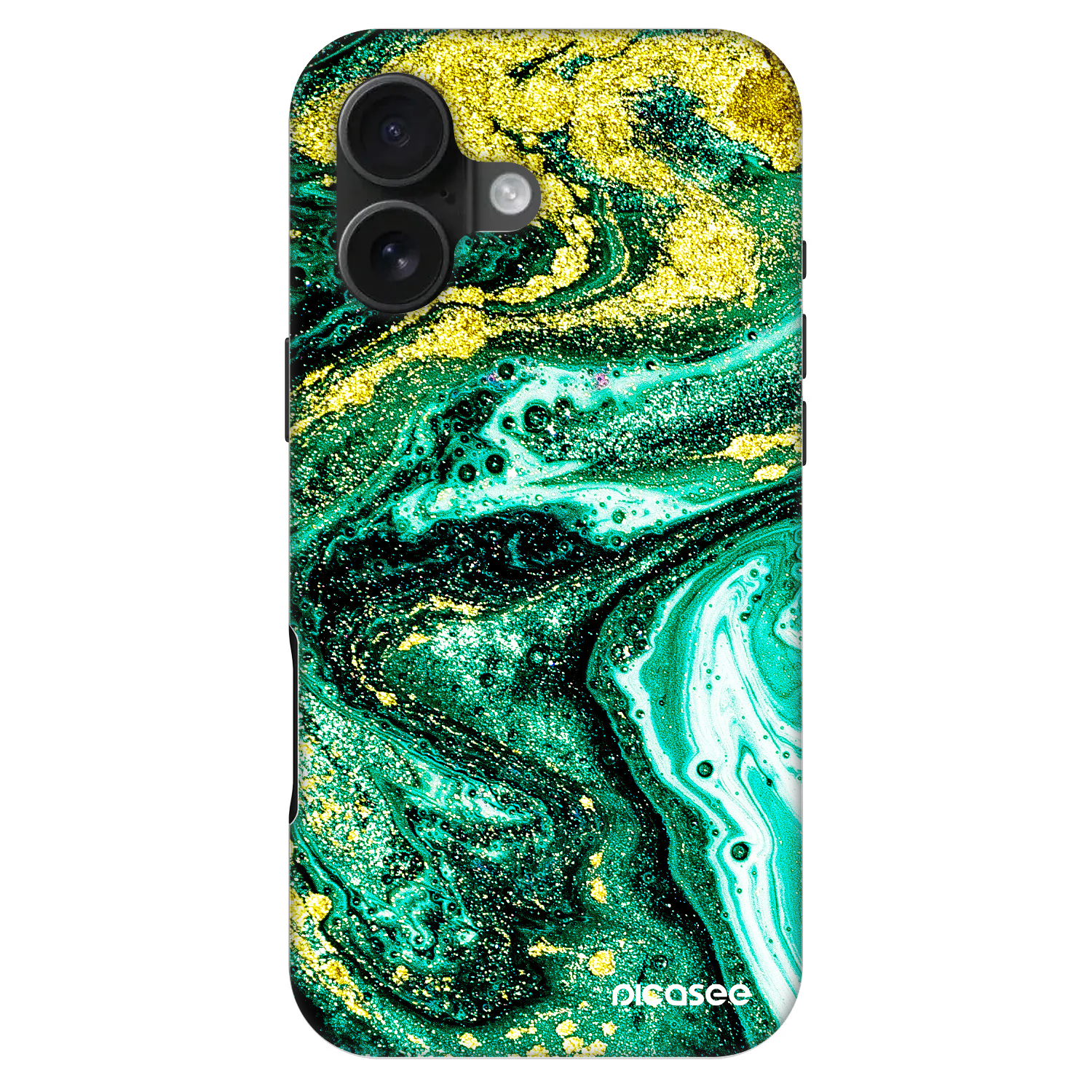 Picasee Fashion Case MagSafe na Apple iPhone 16 - Green Gold