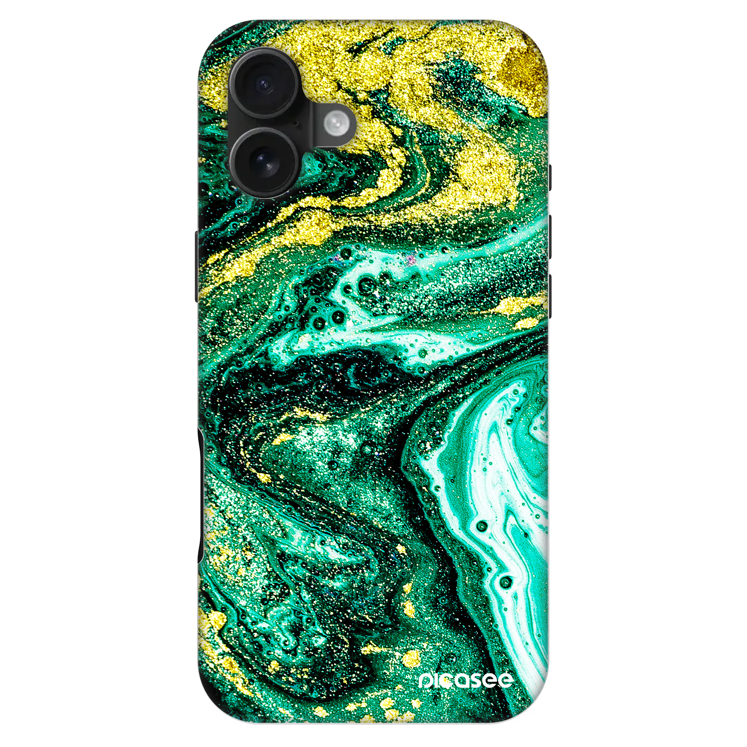 Picasee Fashion Case MagSafe na Apple iPhone 16 Plus - Green Gold