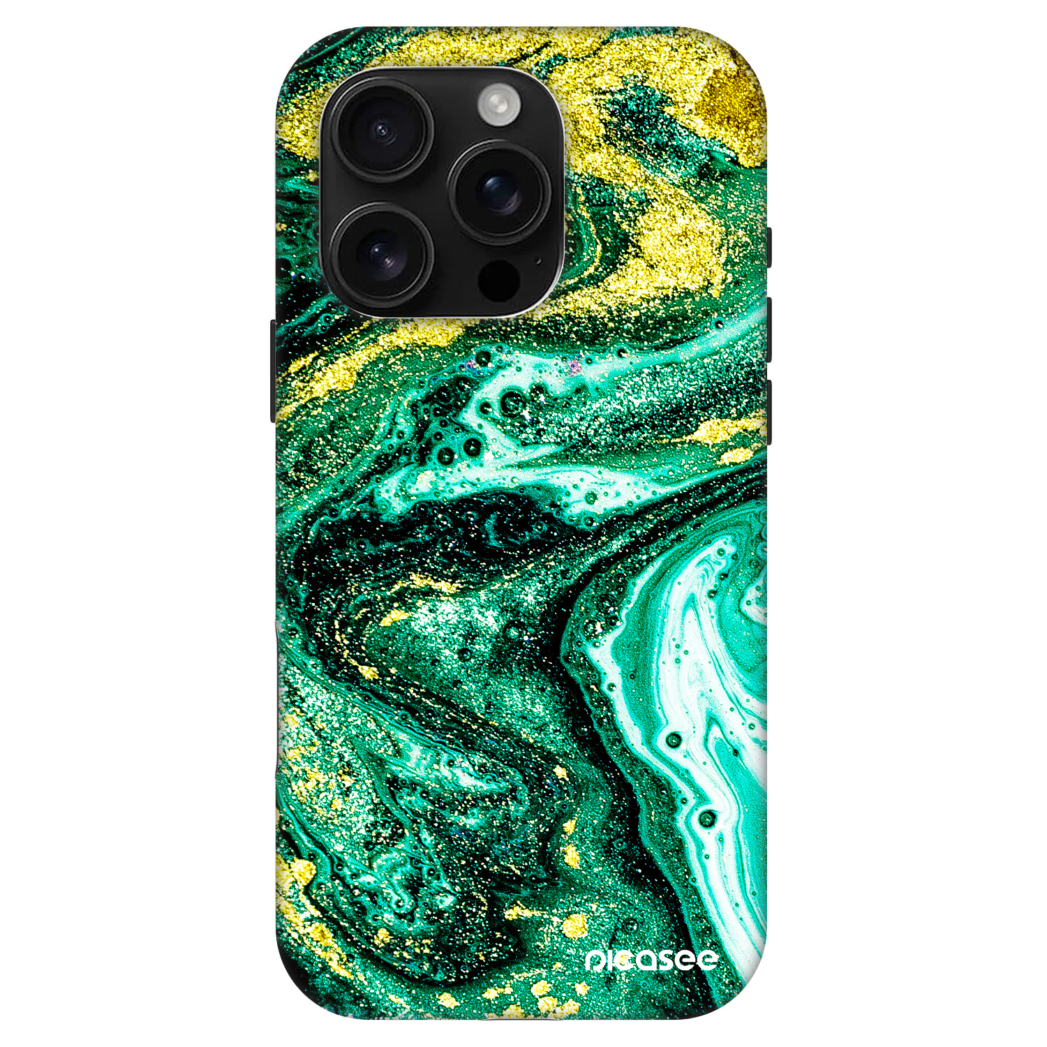 Picasee Fashion Case MagSafe na Apple iPhone 16 Pro - Green Gold