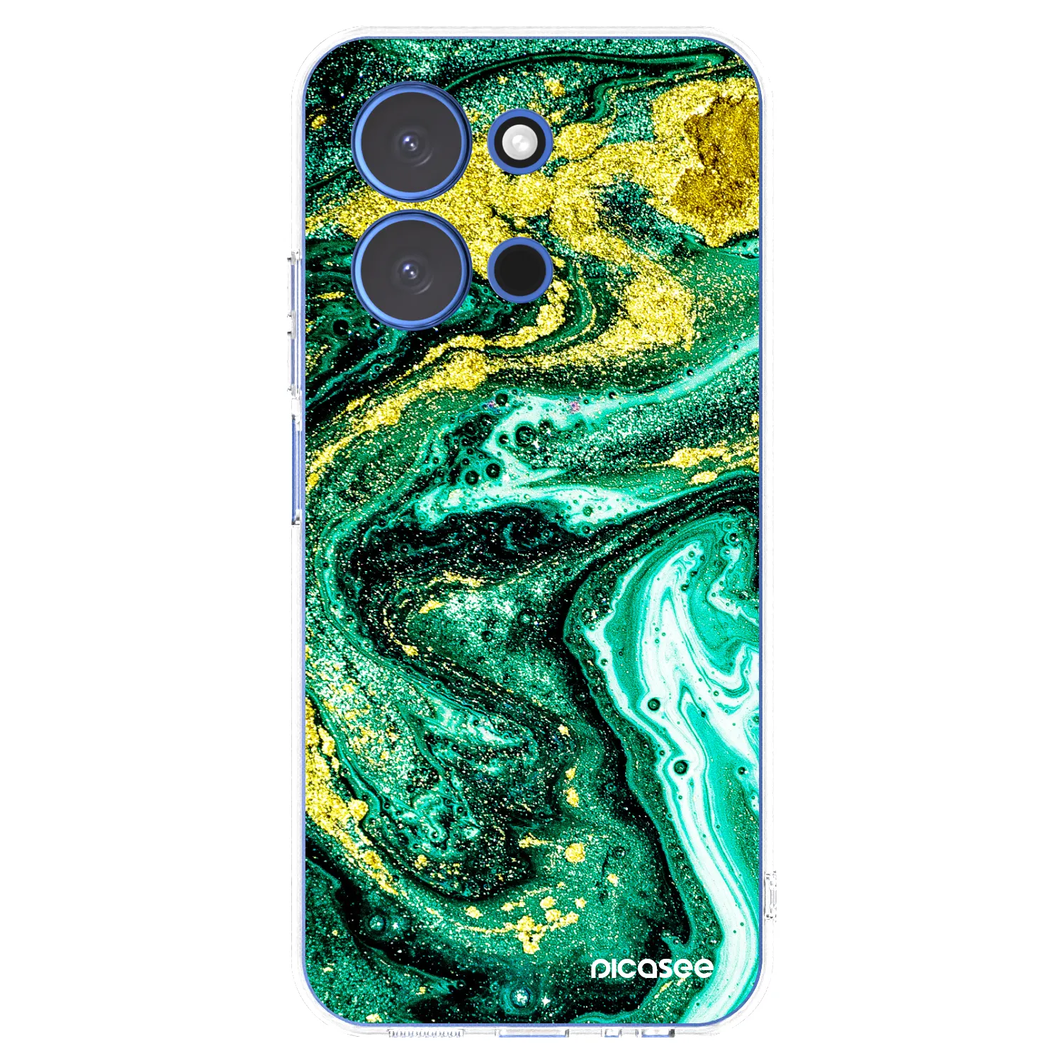 Picasee silikonowe przeźroczyste etui na Xiaomi Redmi 15C 4G - Green Gold