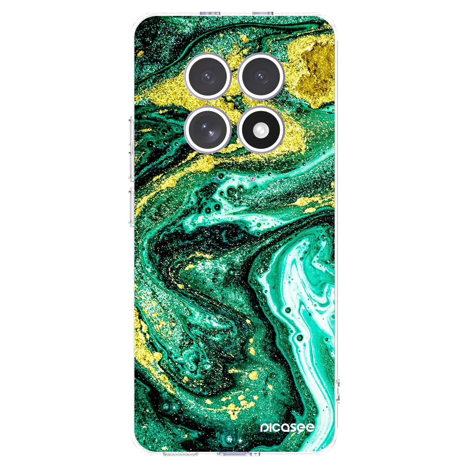 Picasee silikonowe przeźroczyste etui na Xiaomi Redmi Note 15 4G - Green Gold