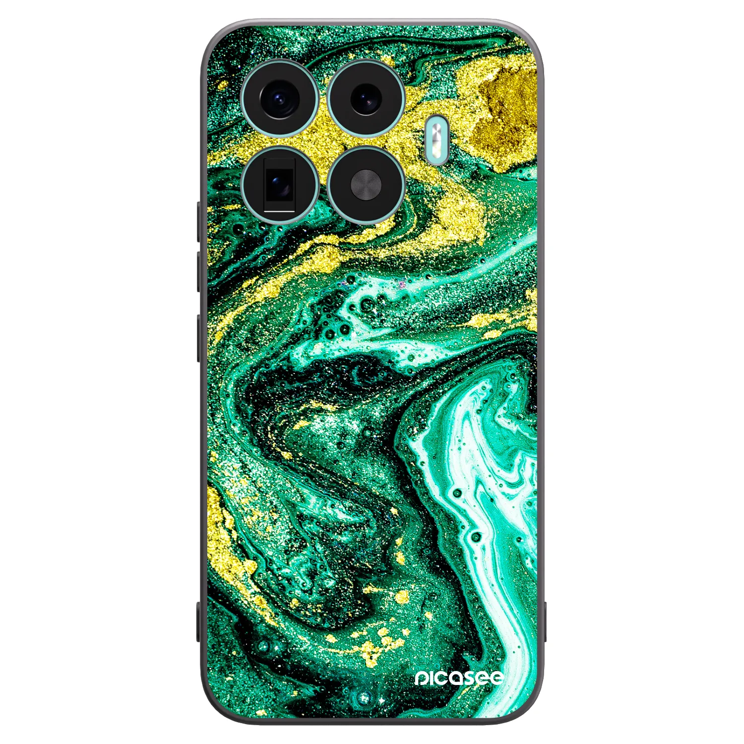Picasee silikonowe czarne etui na Xiaomi 17T Pro - Green Gold