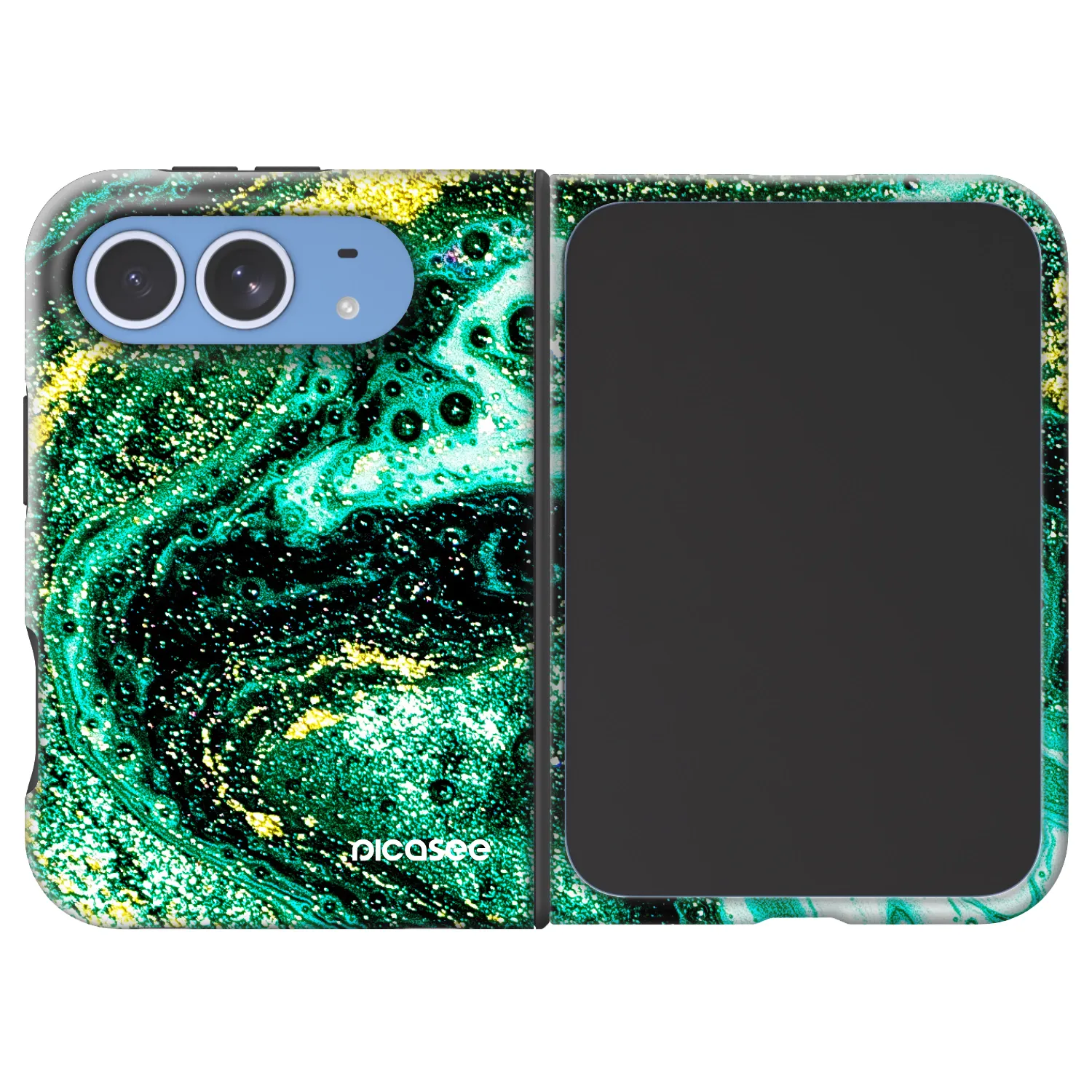 Picasee Fashion Case MagSafe na Apple iPhone Duo - Green Gold