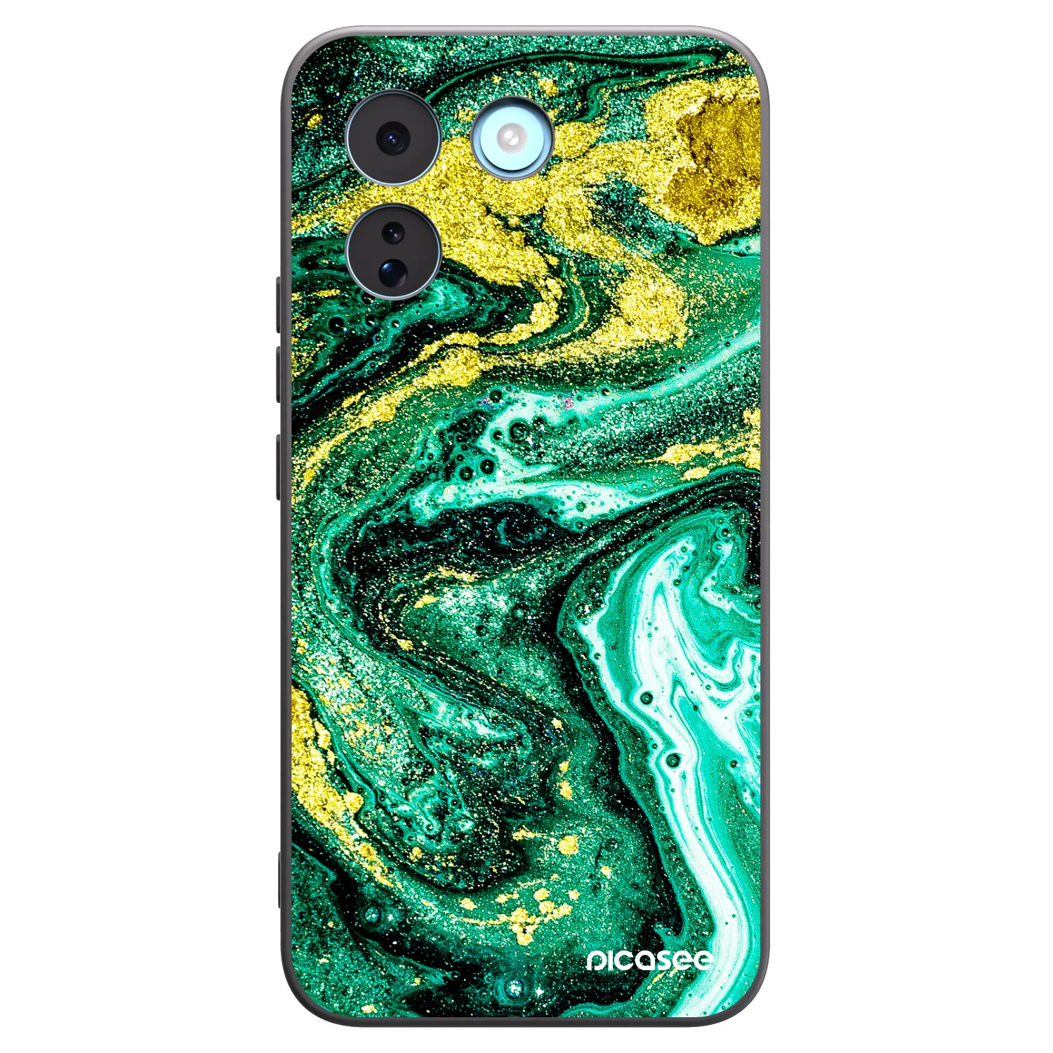 Picasee silikonowe czarne etui na Xiaomi Redmi Note 17 Pro MAX 5G - Green Gold