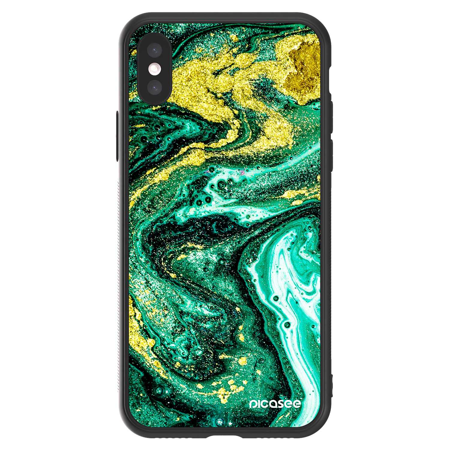 Picasee ULTIMATE CASE na Apple iPhone X/XS - Green Gold