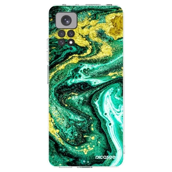 Picasee silikonowe przeźroczyste etui na Xiaomi Redmi Note 11S 4G - Green Gold