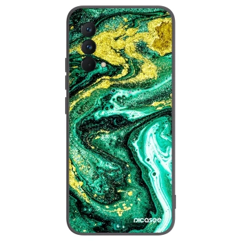 Picasee silikonowe czarne etui na Realme GT Master Edition 5G - Green Gold