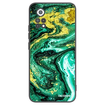 Picasee silikonowe czarne etui na Xiaomi Poco X4 Pro 5G - Green Gold
