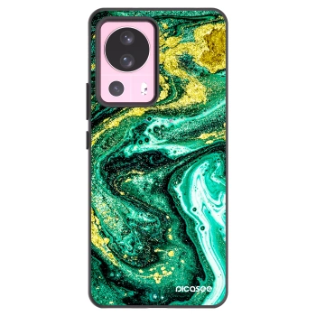 Picasee silikonowe czarne etui na Xiaomi 13 Lite - Green Gold